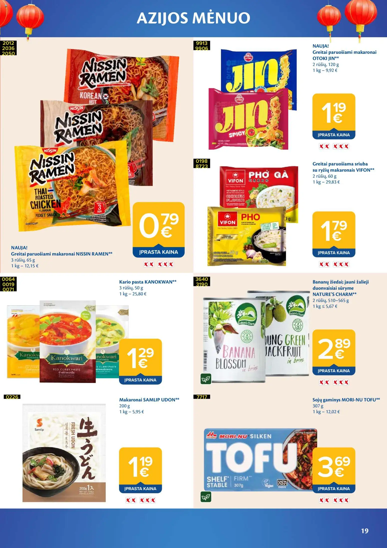 MAXIMA akcijos nuo 2026.10.06 | Puslapis: 19 | Prekių: Tofu, Greitai paruošiami makaronai, Makaronai