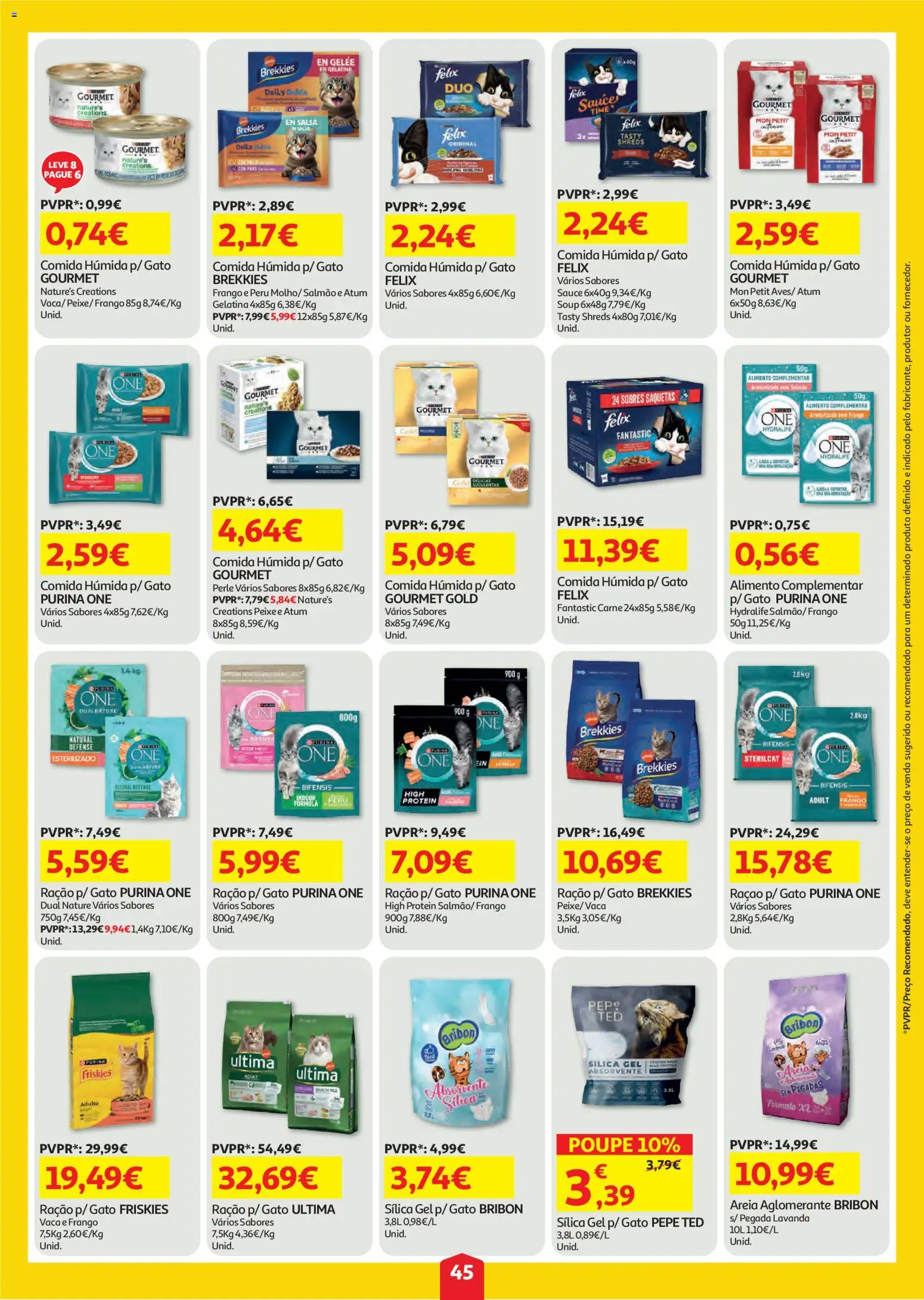 Auchan folheto │ válido de 06/08/2026 | Página: 45 | Produtos: Purina one, Salmão, Peixe, Carne