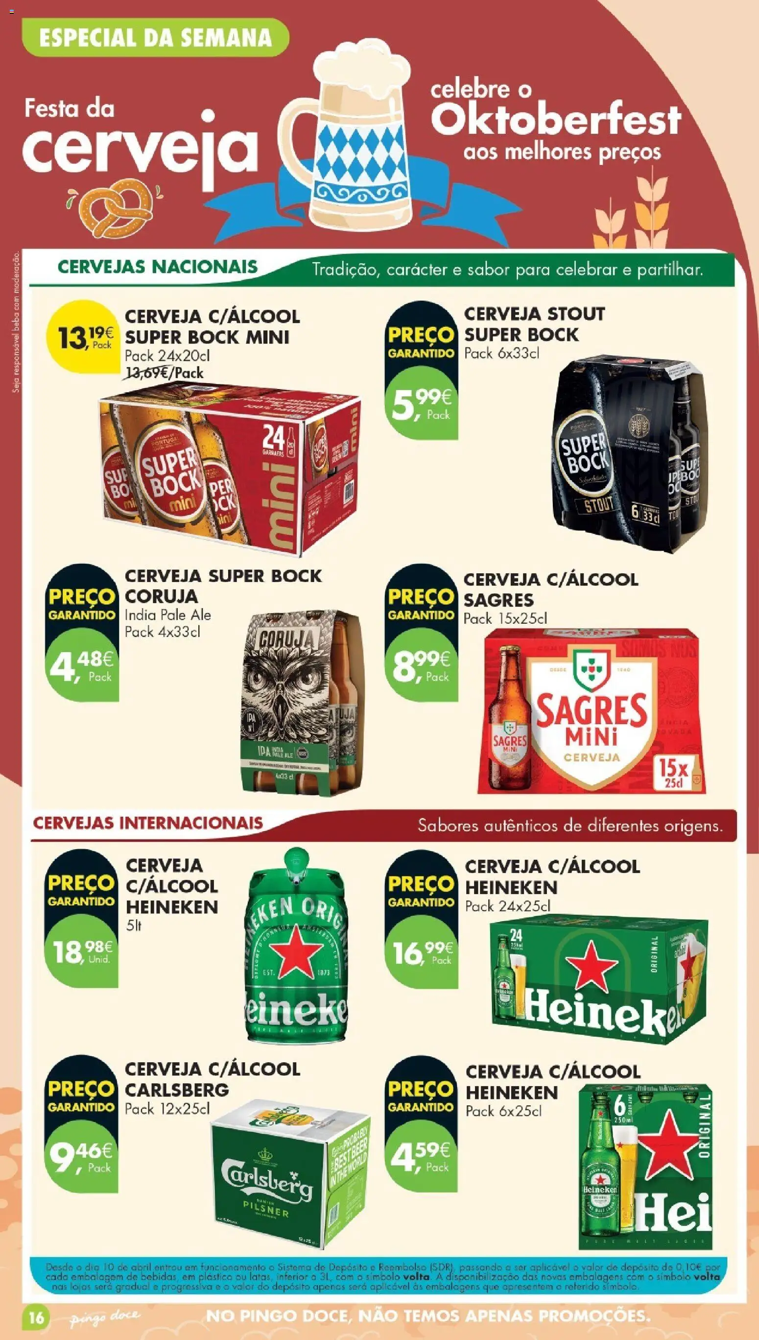 Pingo Doce folheto Poupe Esta Semana Madeira │ válido de 06/10/2026 | Página: 16 | Produtos: Super bock, Cerveja