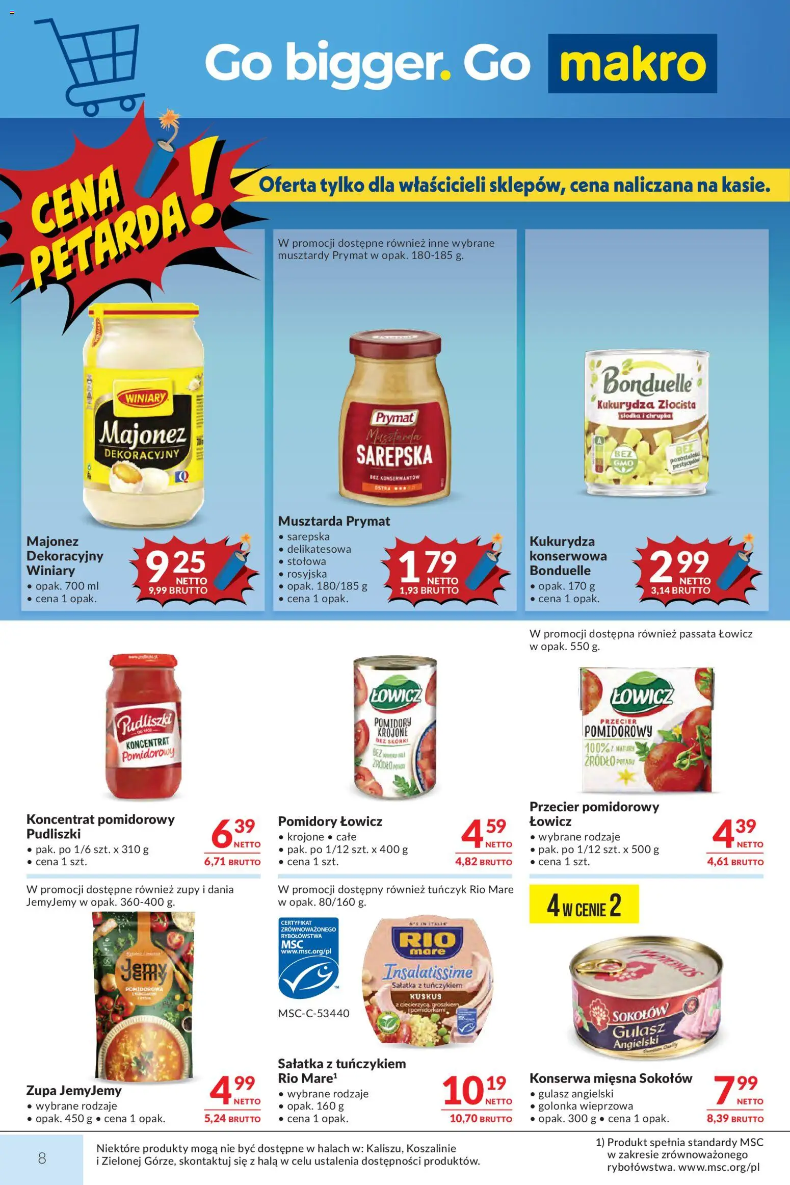 Makro gazetka od 18.08.2026 | Strona: 8 | Produkty: Kuskus, Koncentrat pomidorowy, Gulasz angielski, Sól