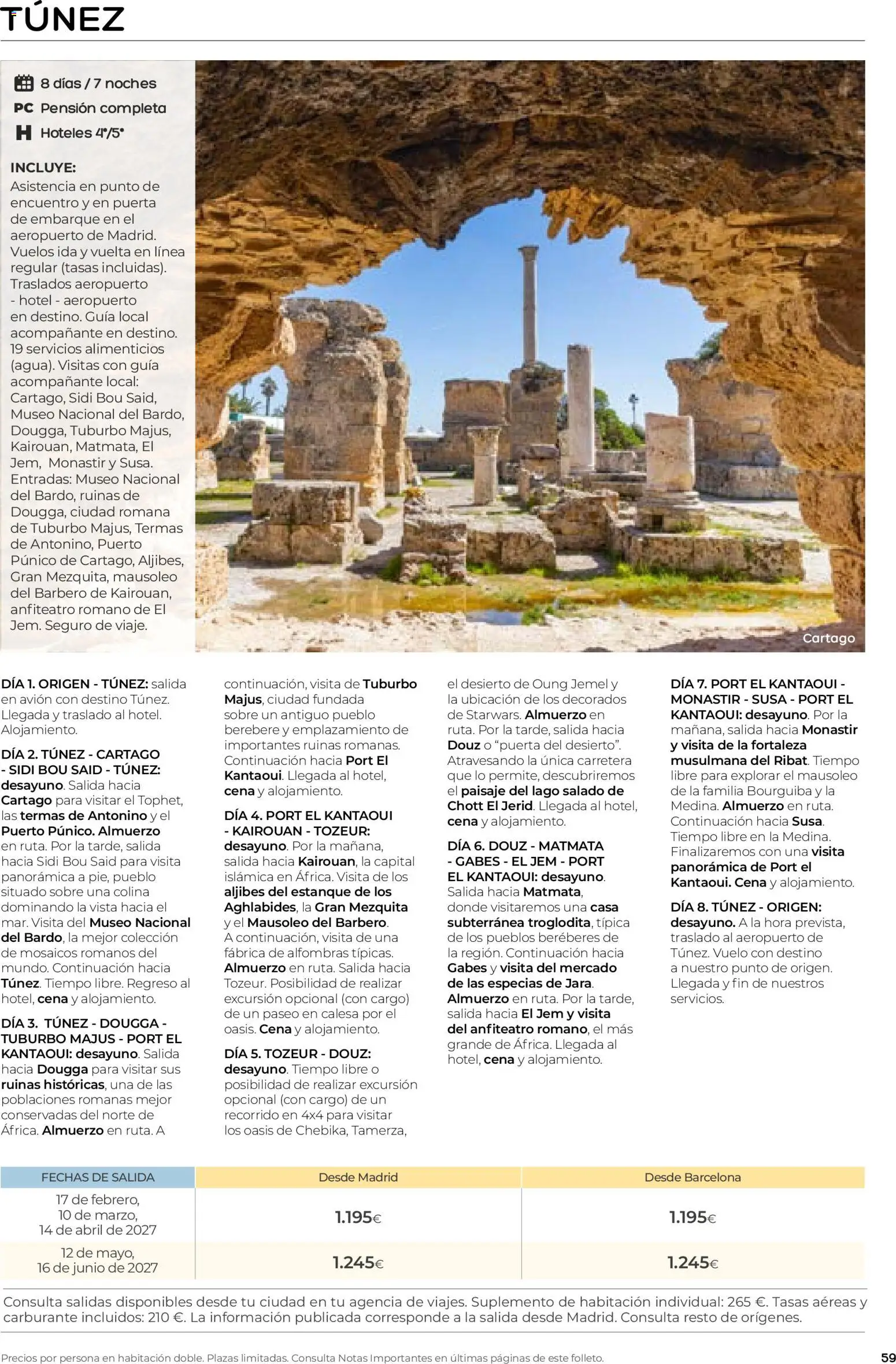 Viajes El Corte Inglés folleto Destinos Otoño y Primavera │ válido desde el 01/07/2026 | Página: 59 | Productos: PC, Especias