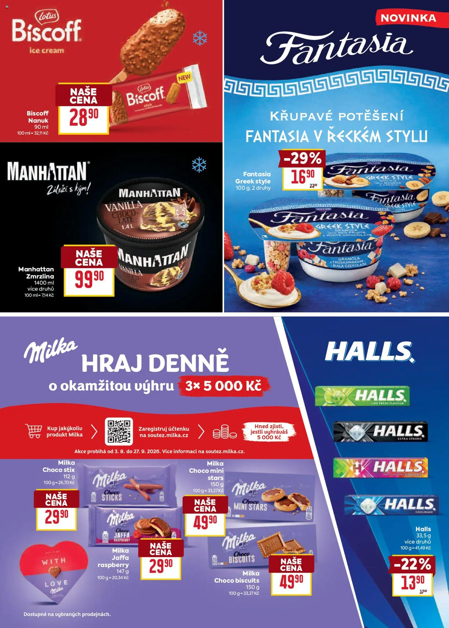 Billa leták - Vaše oblíbené značky od 12.08.2026 | Strana: 12 | Produkty: Granola, Milka, Zmrzlina, Lotus