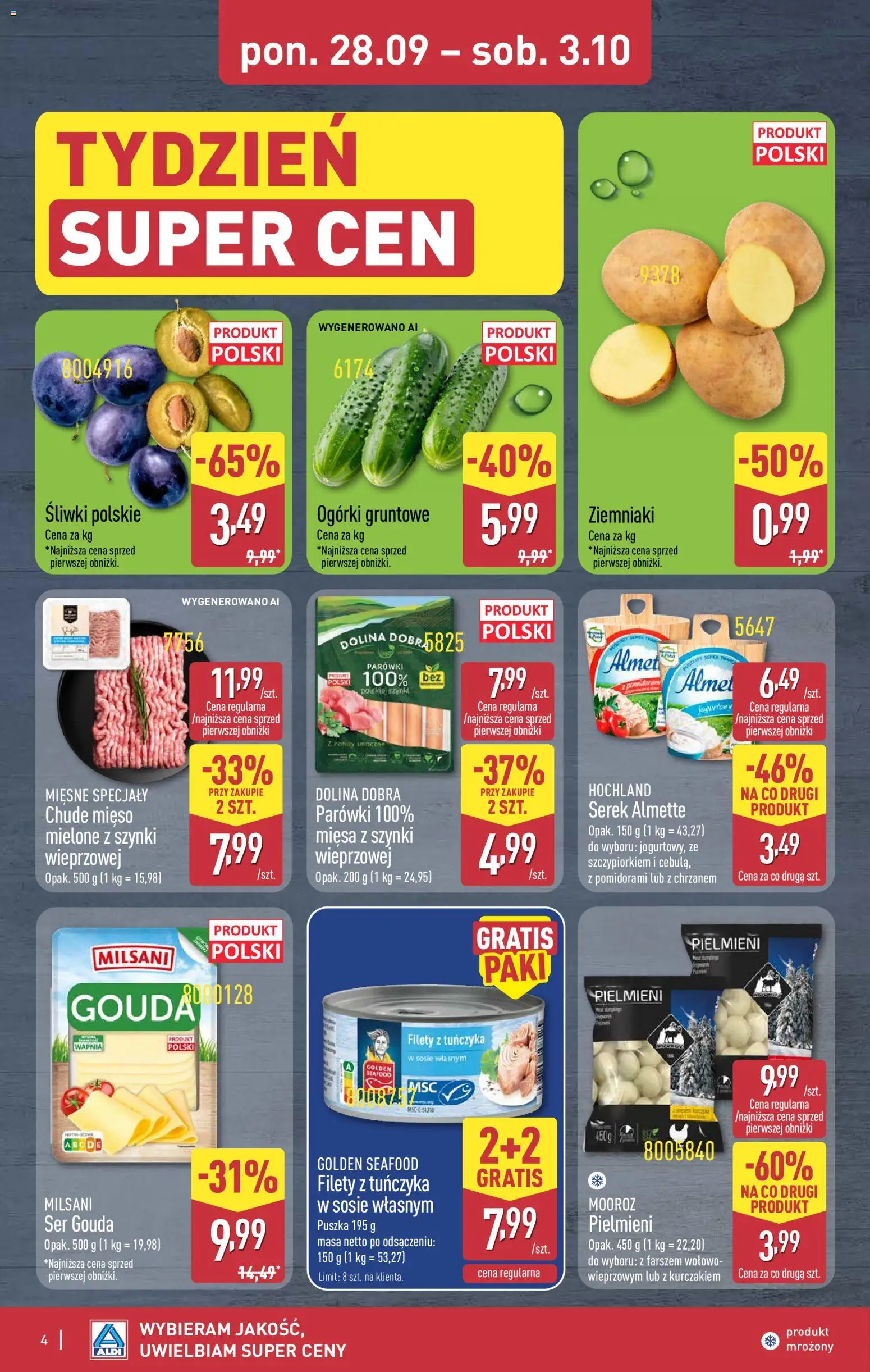 Aldi Polsko leták - Oferta weekendowa od 01.10.2026 | Strana: 4 | Produkty: Gouda