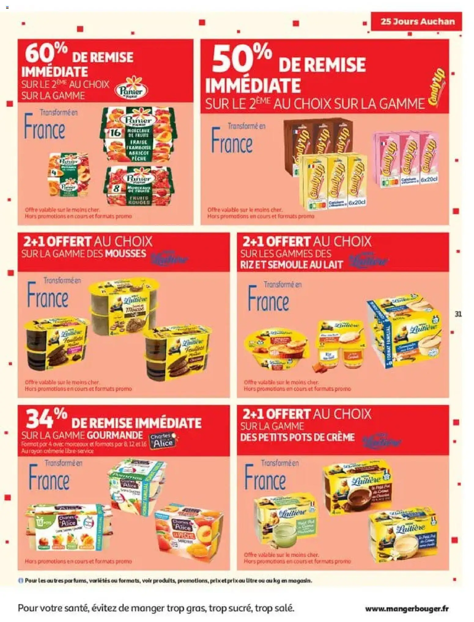 {H1} | Page: 31 | Produits: Pudding, Fruits, Semoule, Lait