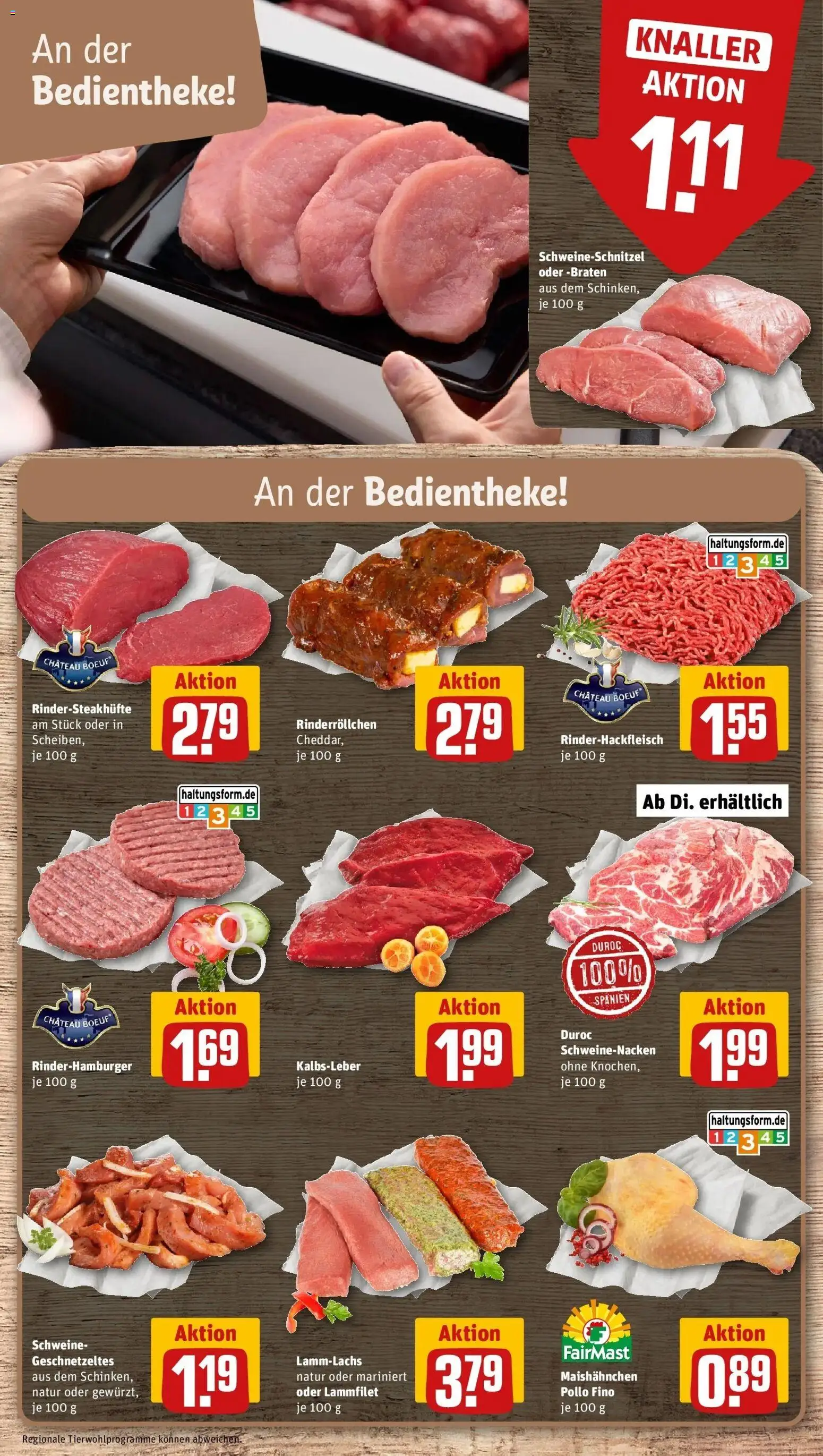 REWE Prospekt ab 31.08.2026 zum Blättern » Angebote | Seite: 8 | Produkte: Schweinenacken, Kalbsleber