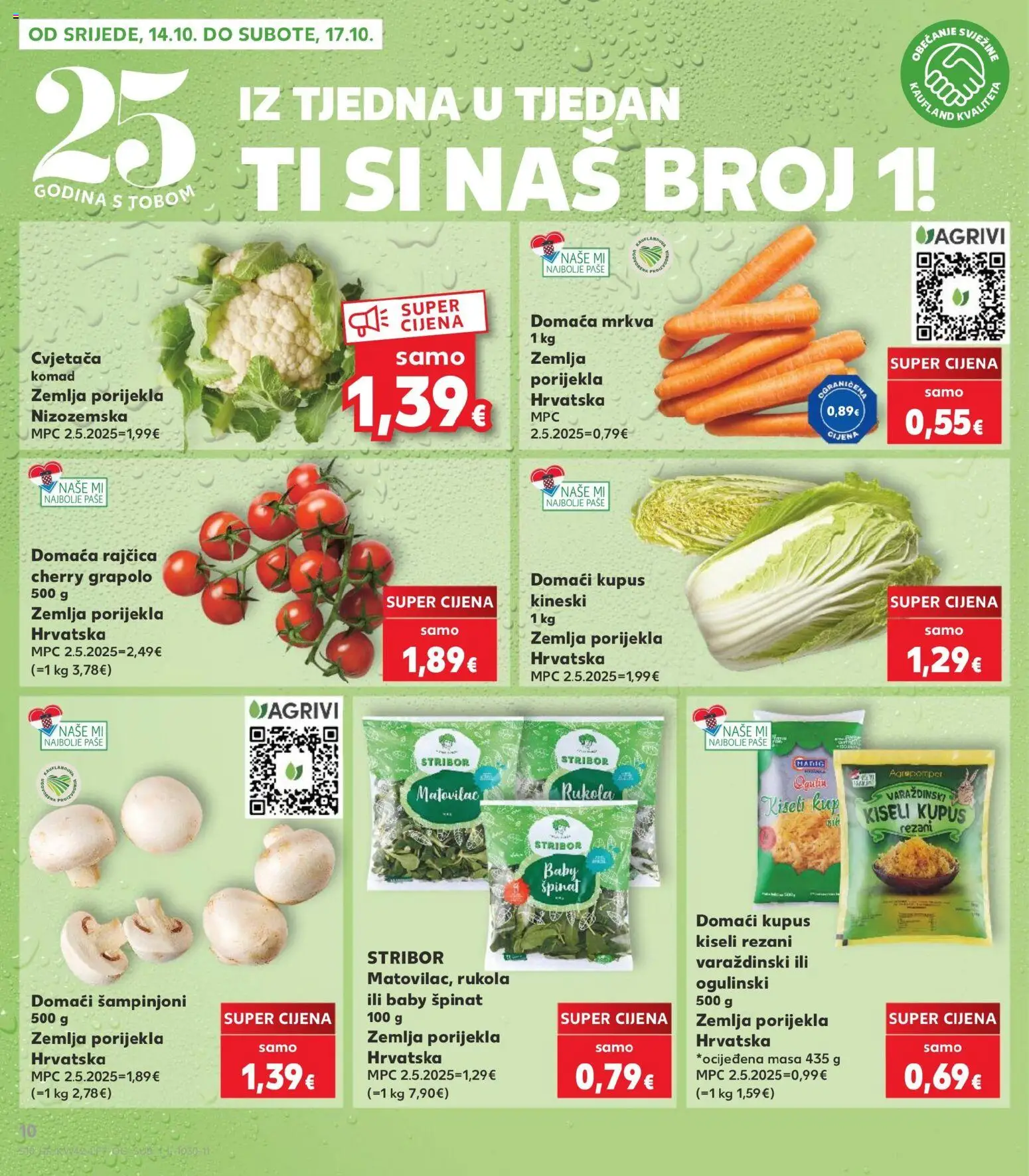 Kaufland katalog | vrijedi od 14.10.2026 | Stranica: 10 | Proizvodi: Špinat, Zemlja, Kiseli kupus, Kupus