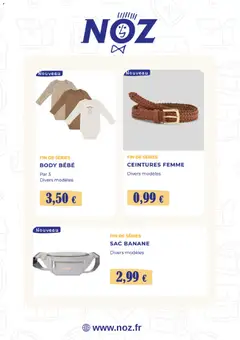 NOZ - Prévisualisation de NOZ catalogue valide à partir de 15.05.2026 | Page: 3 | Produits: Body, Sac, Banane