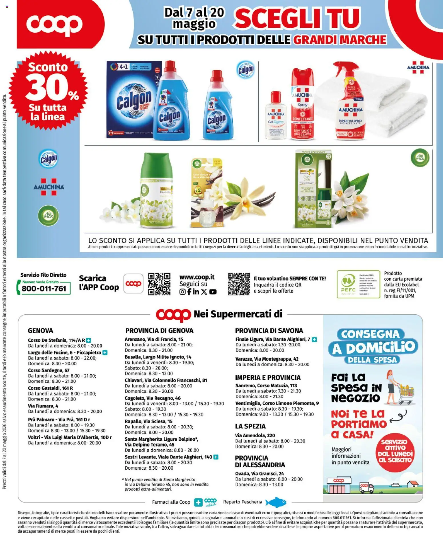 Volantino COOP del 07.05.2026 | Pagina: 12 | Prodotti: Spray disinfettante, Tè, Limone, Data