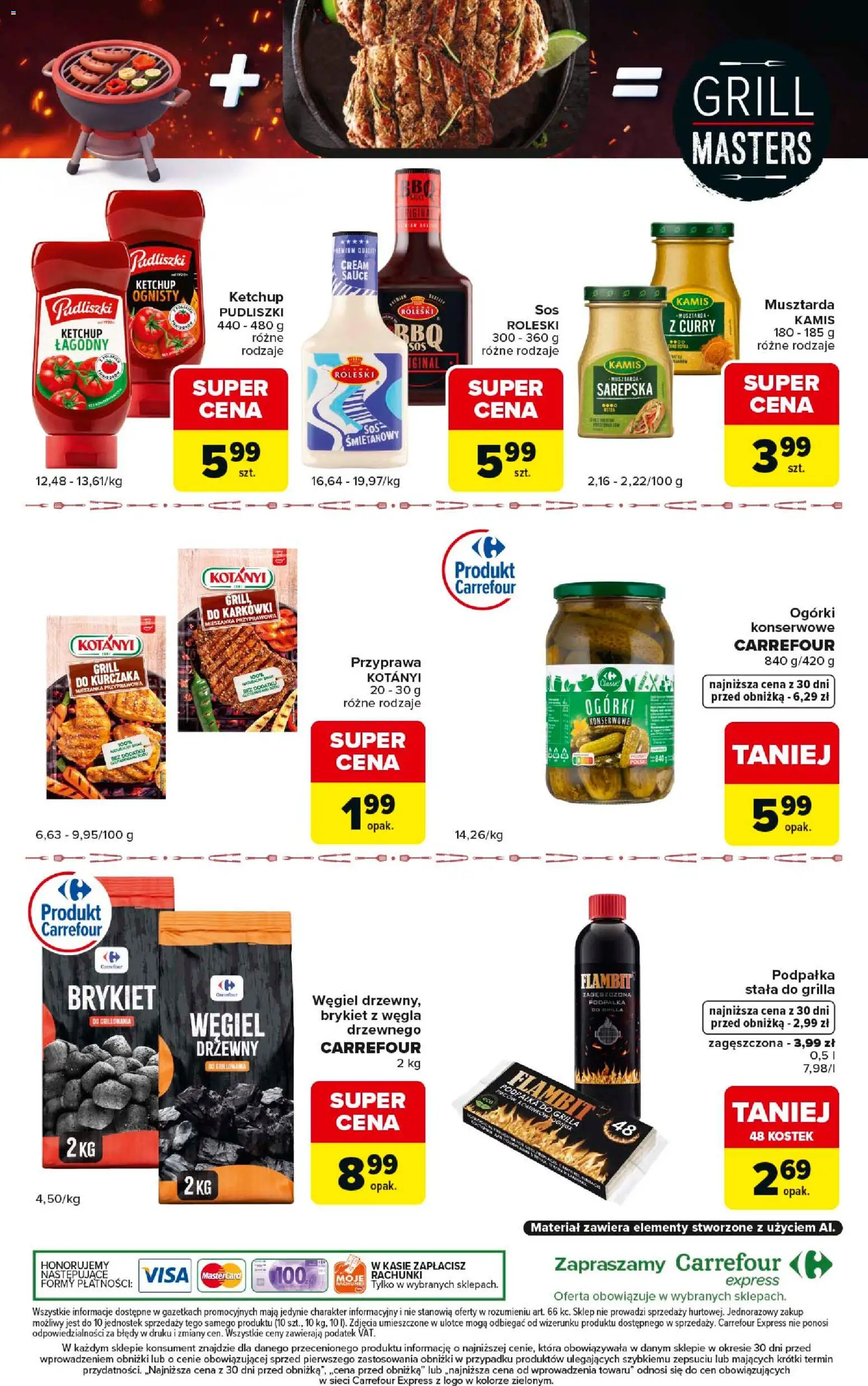 Carrefour gazetka - Express od 11.08.2026 | Strona: 8 | Produkty: Grill, Podpałka do grilla, Musztarda, Ogórki