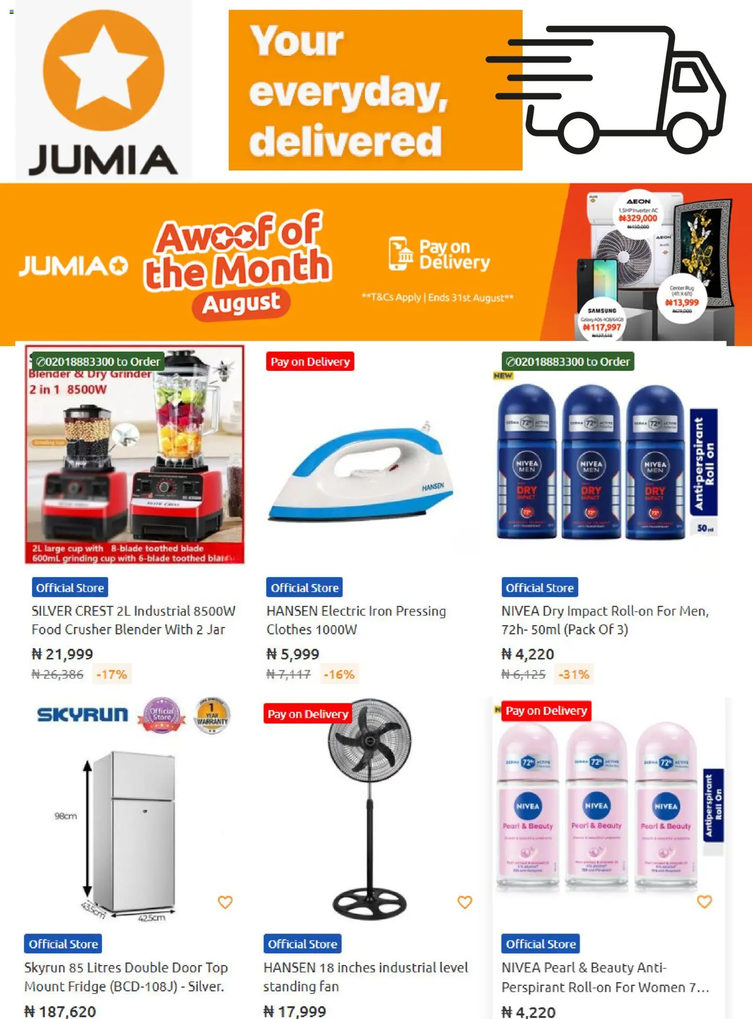 Jumia Catalogue valid from 24/08/2026 | Page: 4 | Products: Blender, Food, Fridge, Grinder