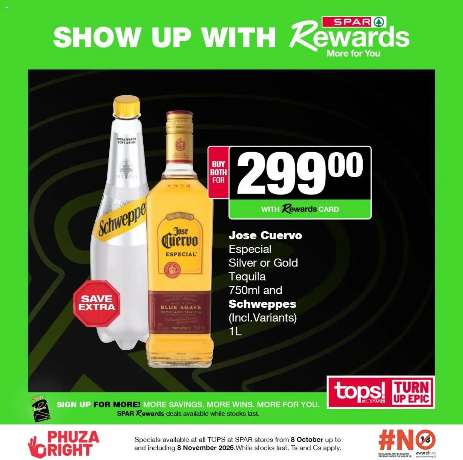 New Tops at Spar catalogue – valid from 08/10/2026 | Page: 15 | Products: Agave, Tequila, Water