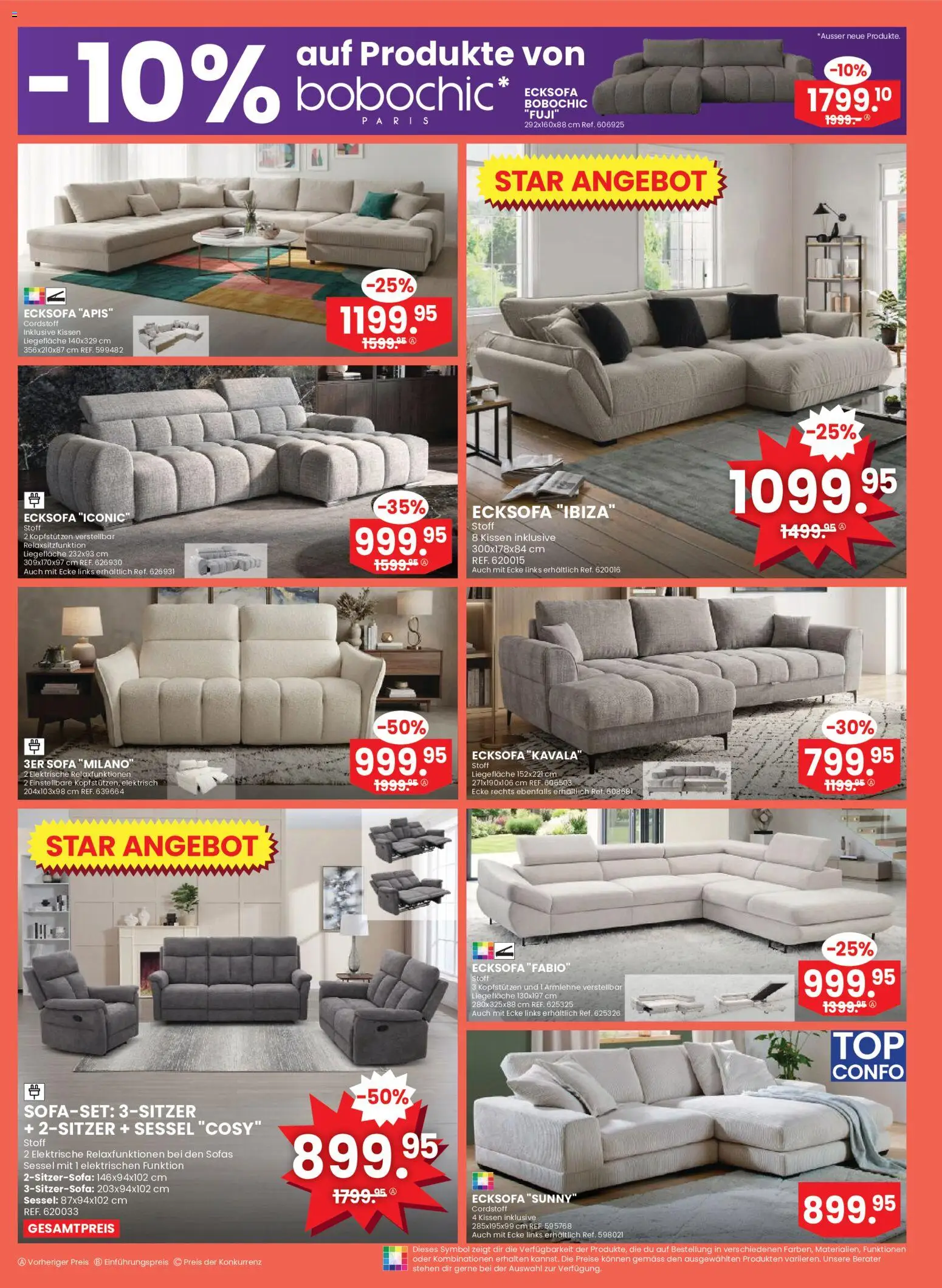 Conforama aktionen – gültig ab 30.09.2026 | Seite: 3 | Produkte: Kissen, Sofa, Sessel, Ecksofa