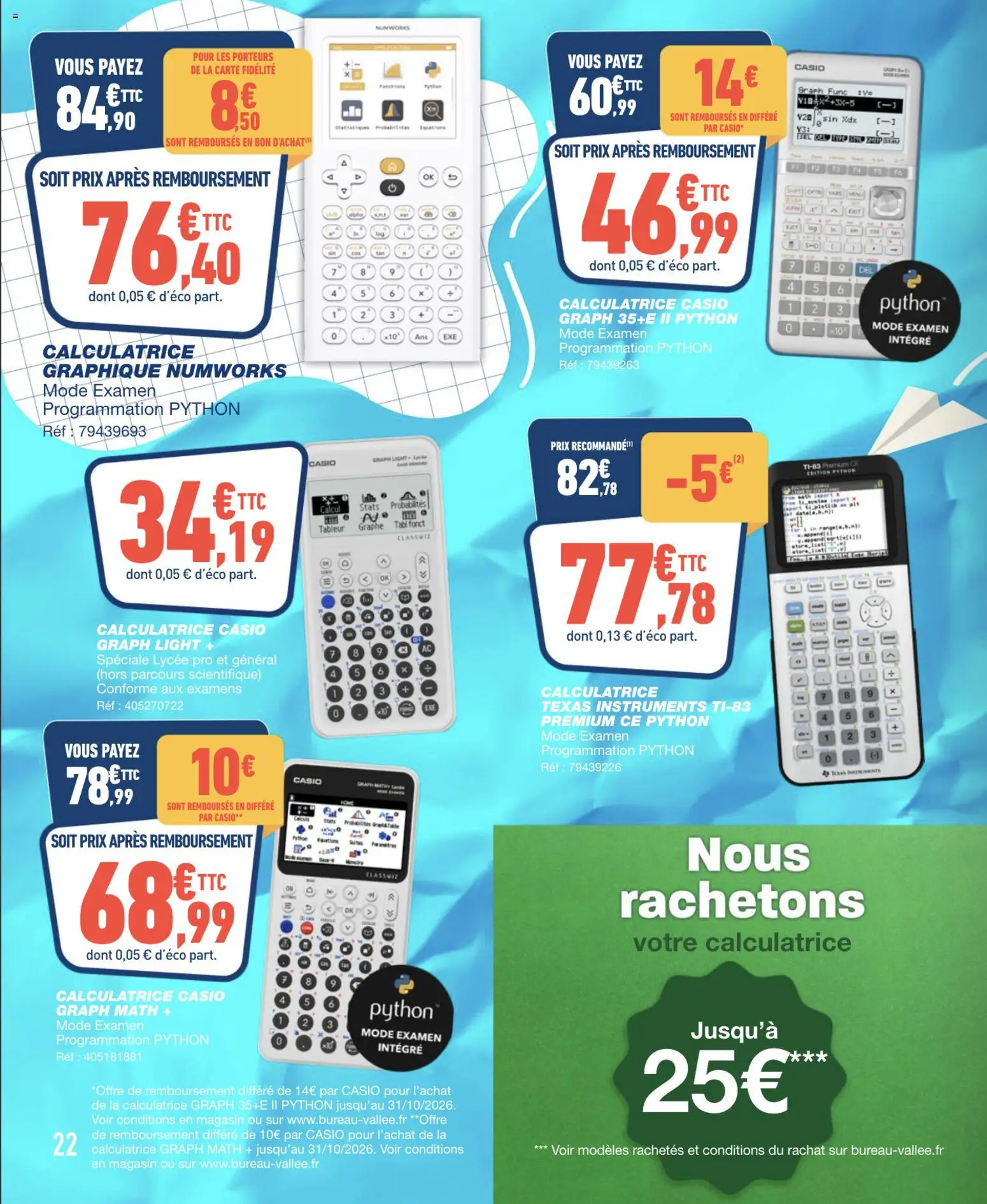 {H1} | Page: 22 | Produits: Calculatrice