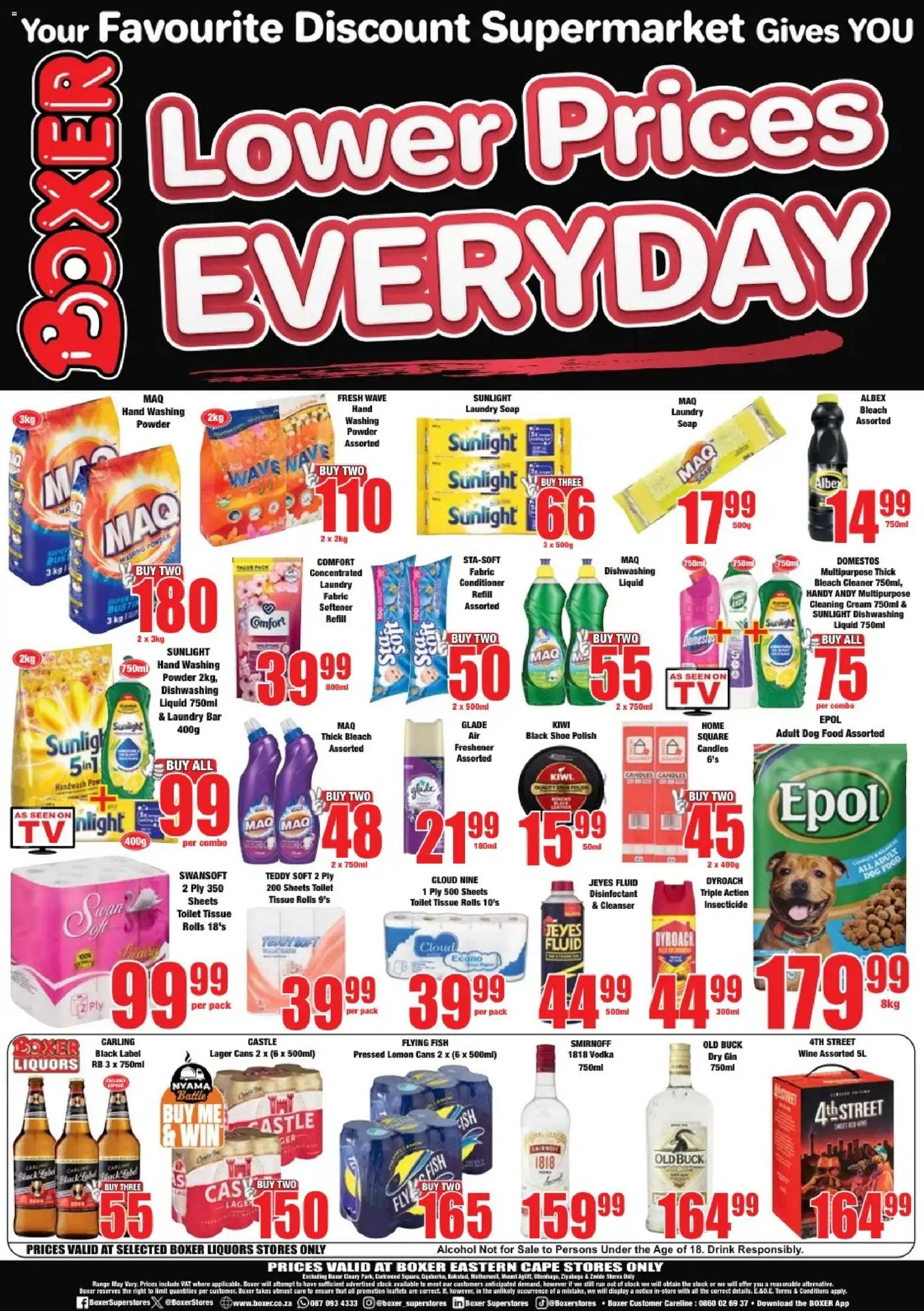New Boxer catalogue – valid from 25.05.2026 | Page: 12 | Products: TV, Powder, Paper, Toilet paper