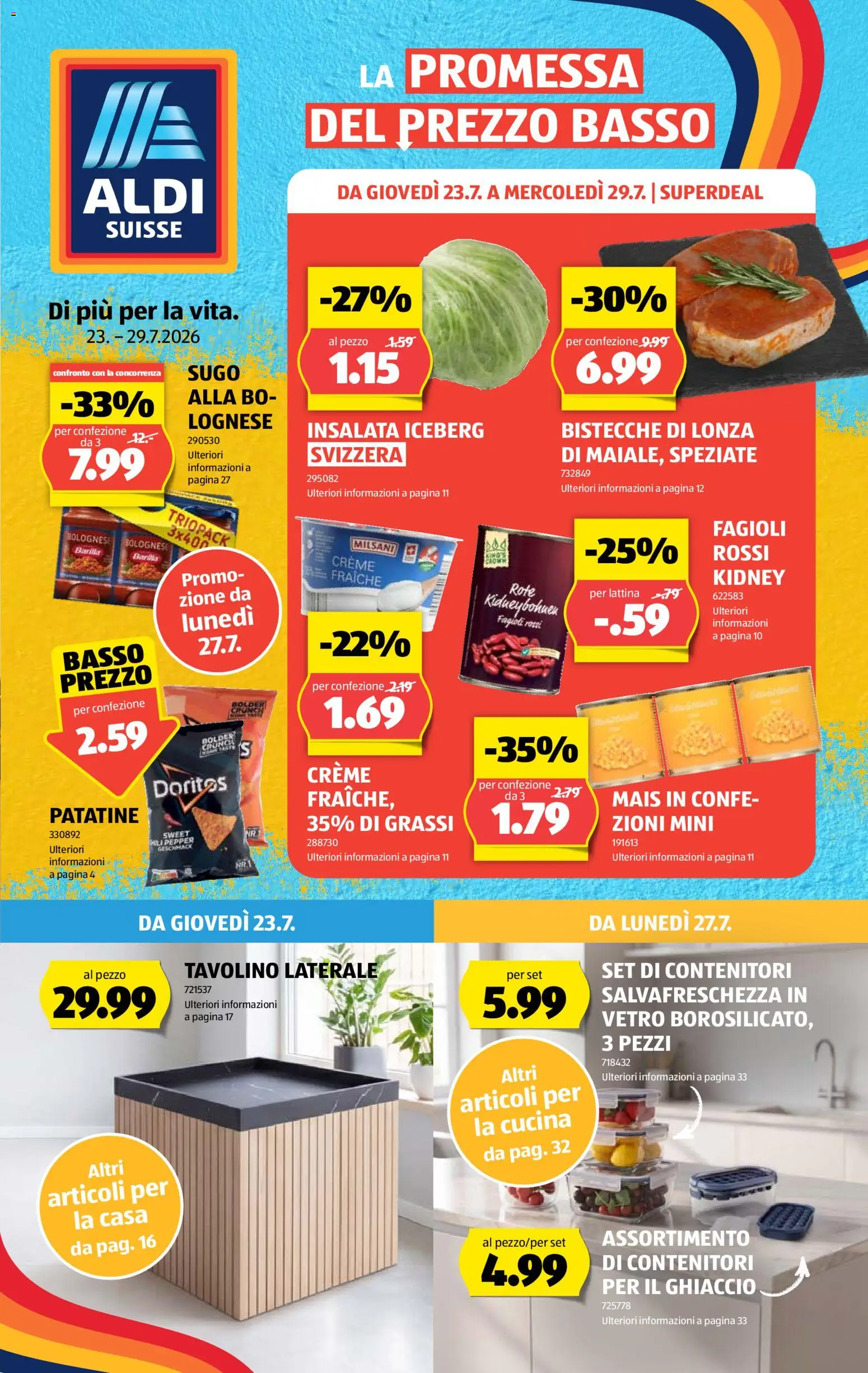 Aldi aktionen IT – gültig ab 23.07.2026 | Seite: 1 | Produkte: Chips, Creme
