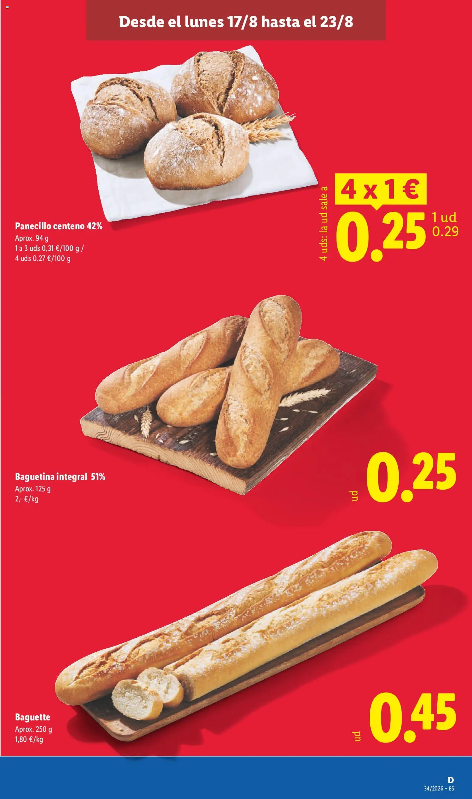 Lidl folleto │ válido desde el 17/08/2026 | Página: 23 | Productos: Baguette