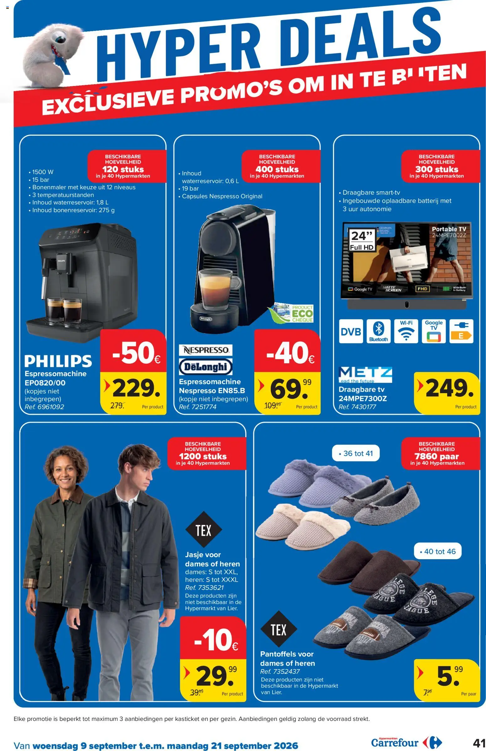{H1} | Pagina: 41 | Producten: Slippers, Capsules, Batterij, Bluetooth