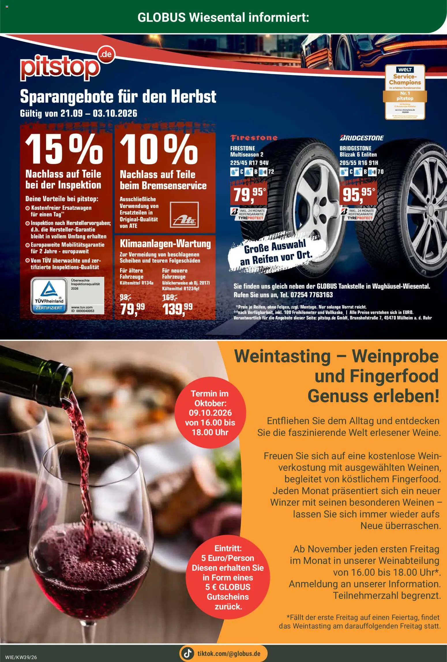 Globus Prospekt Waghäusel-Wiesental – gültig ab 21.09.2026 | Seite: 20 | Produkte: Wein, Uhr
