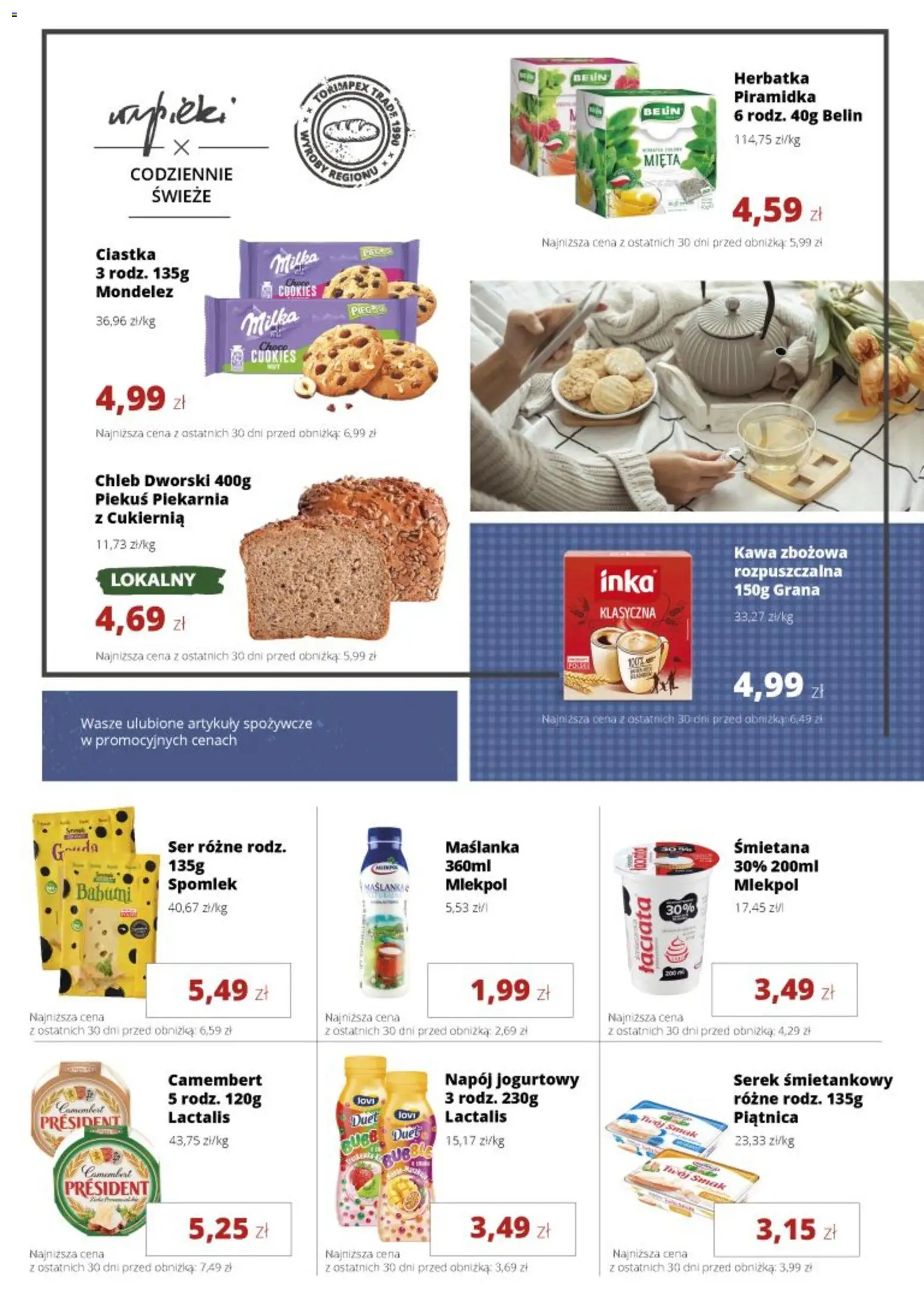 Torimpex gazetka od 18.05.2026 | Strona: 3 | Produkty: Serek, Piekarnia, Milka, Camembert