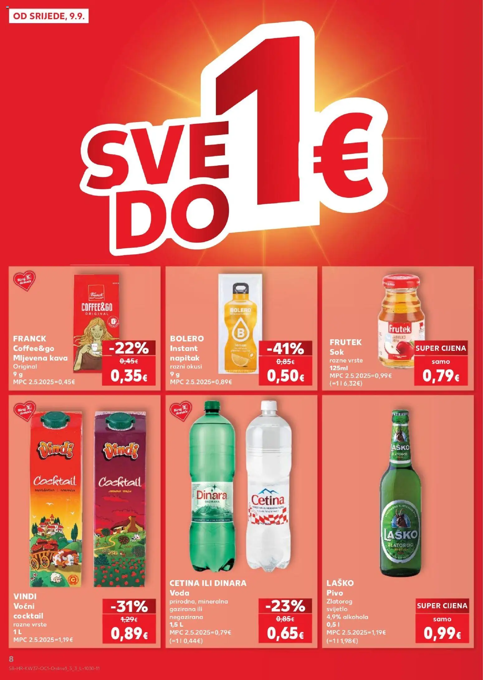 Kaufland katalog | vrijedi od 09.09.2026 | Stranica: 8 | Proizvodi: Kava, Sok, Pivo, Laško
