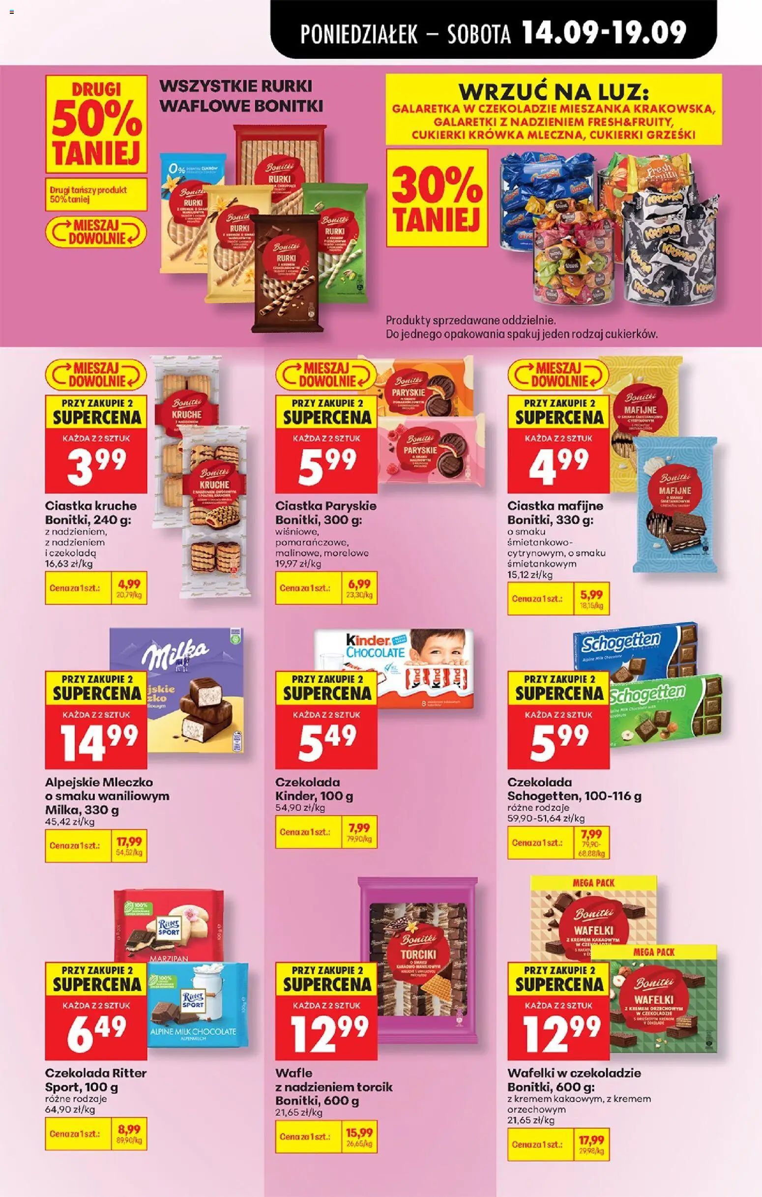Biedronka Polsko leták od 14.09.2026 | Strana: 67 | Produkty: Schogetten, Ritter Sport, Milk chocolate