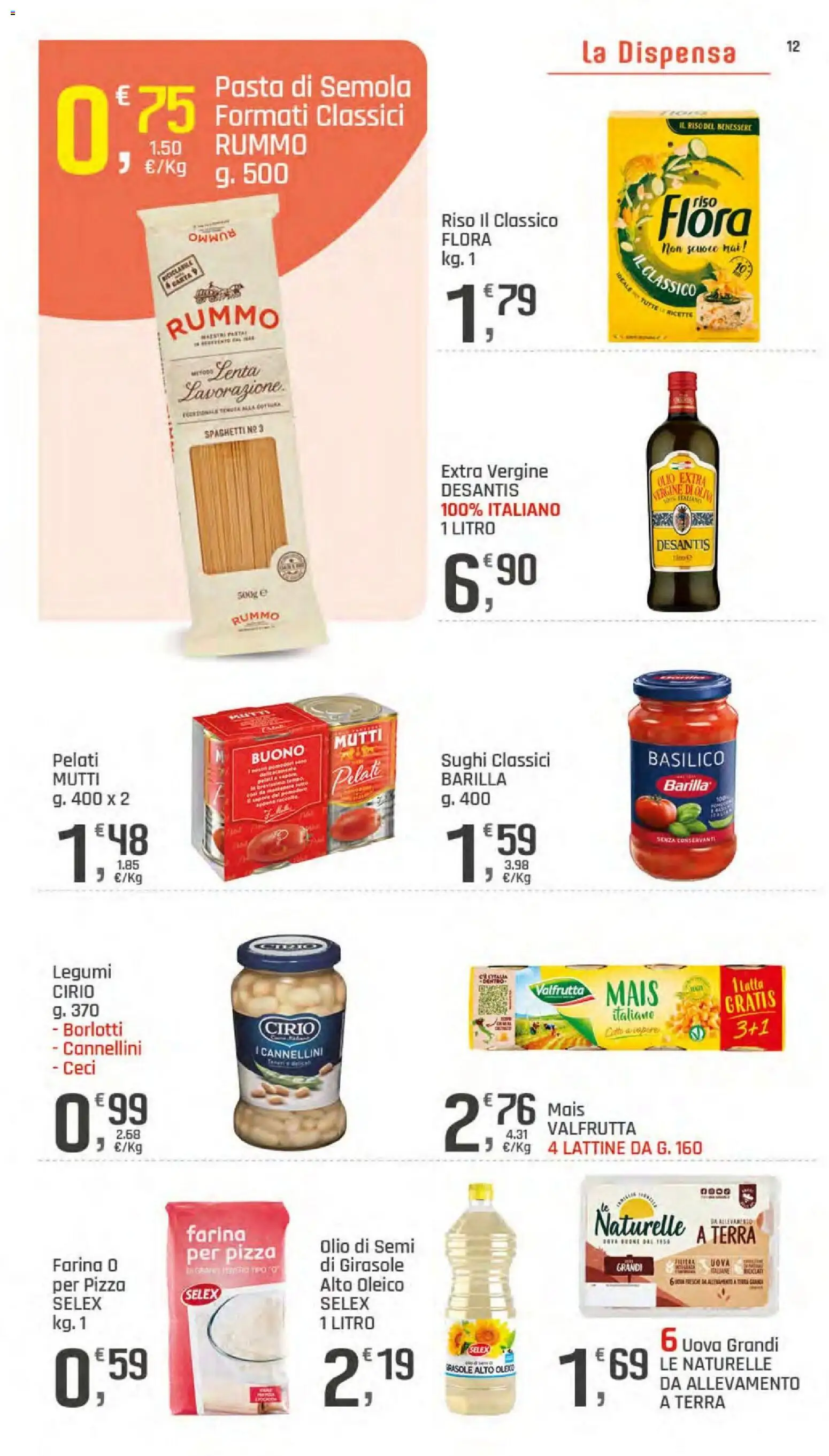 Volantino DOK del 11/09/2026 | Pagina: 12 | Prodotti: Uova, Olio, Pasta, Mutti