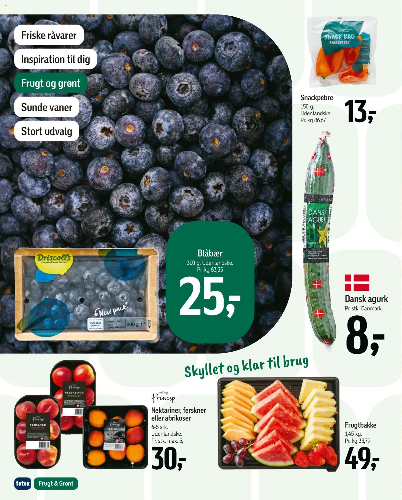 Føtex tilbudsavis – gyldig fra 15.05.2026 | Side: 28 | Produkter: Blåbær, Snackpeber, Ferskner, Abrikoser