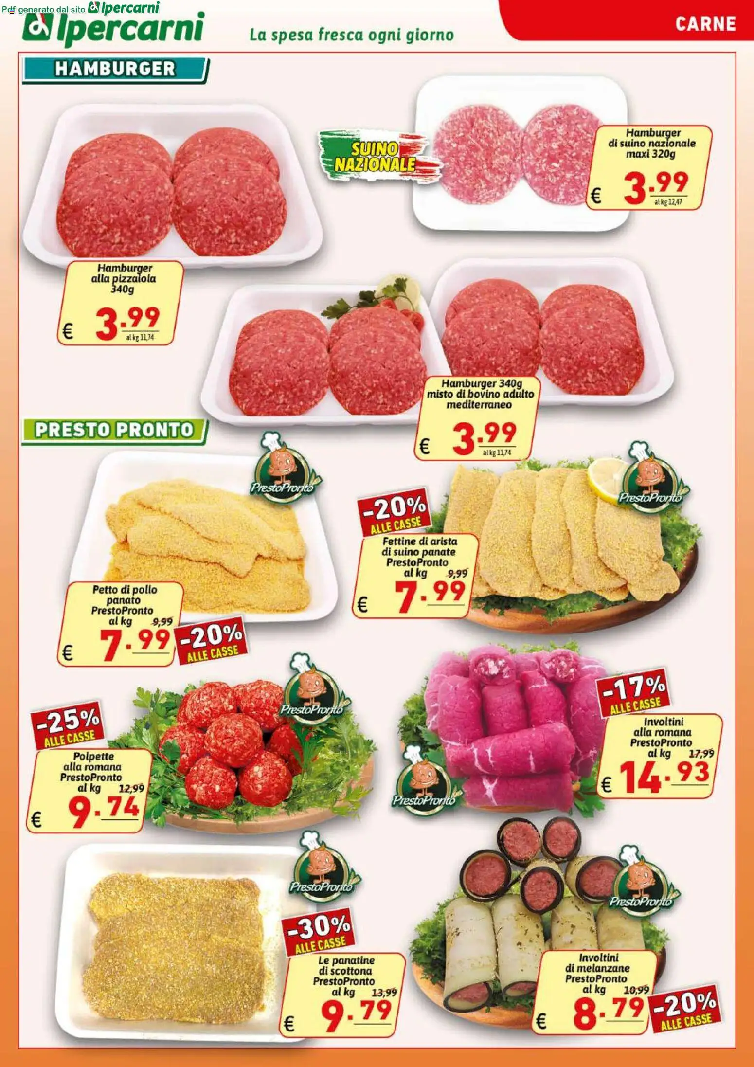 Volantino Ipercarni del 29.05.2026 | Pagina: 3 | Prodotti: Pollo, Suino, Melanzane, Polpette