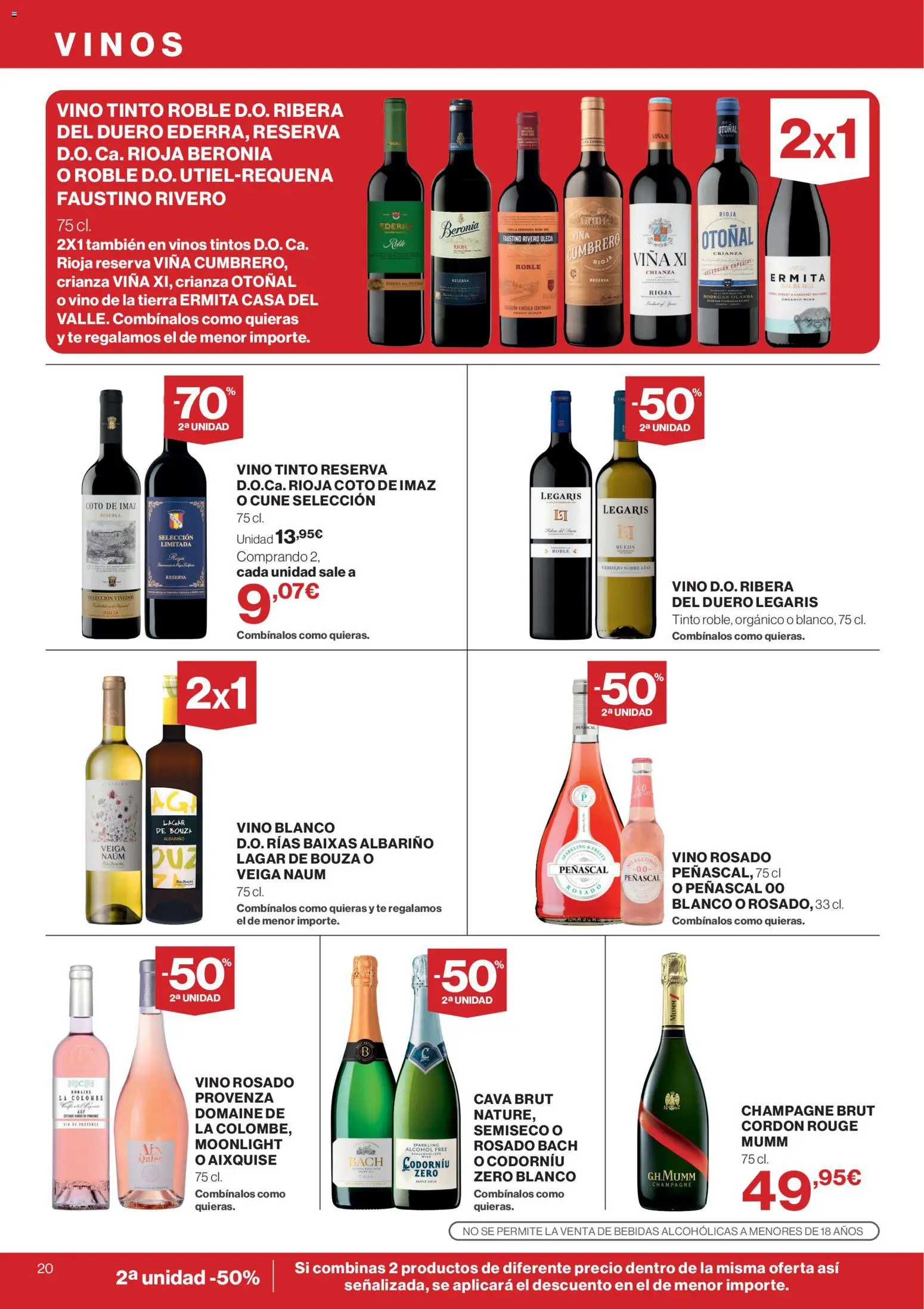 Supercor folleto │ válido desde el 10/09/2026 | Página: 20 | Productos: Vino tinto, Té, Vino blanco, Alcohol
