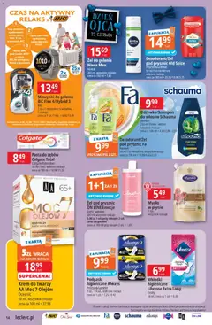 Pogląd oferty "E.Leclerc gazetka" - ważna od 16.06.2026 | Strona: 14 | Produkty: Podpaski, Prysznic, Żel pod prysznic, Krem