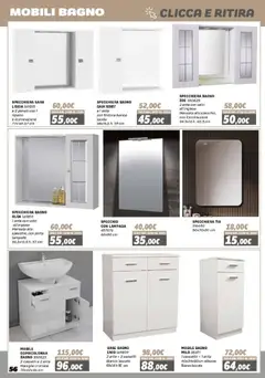 Anteprima del volantino Orizzonte Mobile catalogo valido a partire dal 16.01.2026 | Pagina: 56 | Prodotti: Mobile, Bagno, Specchio, Lampada