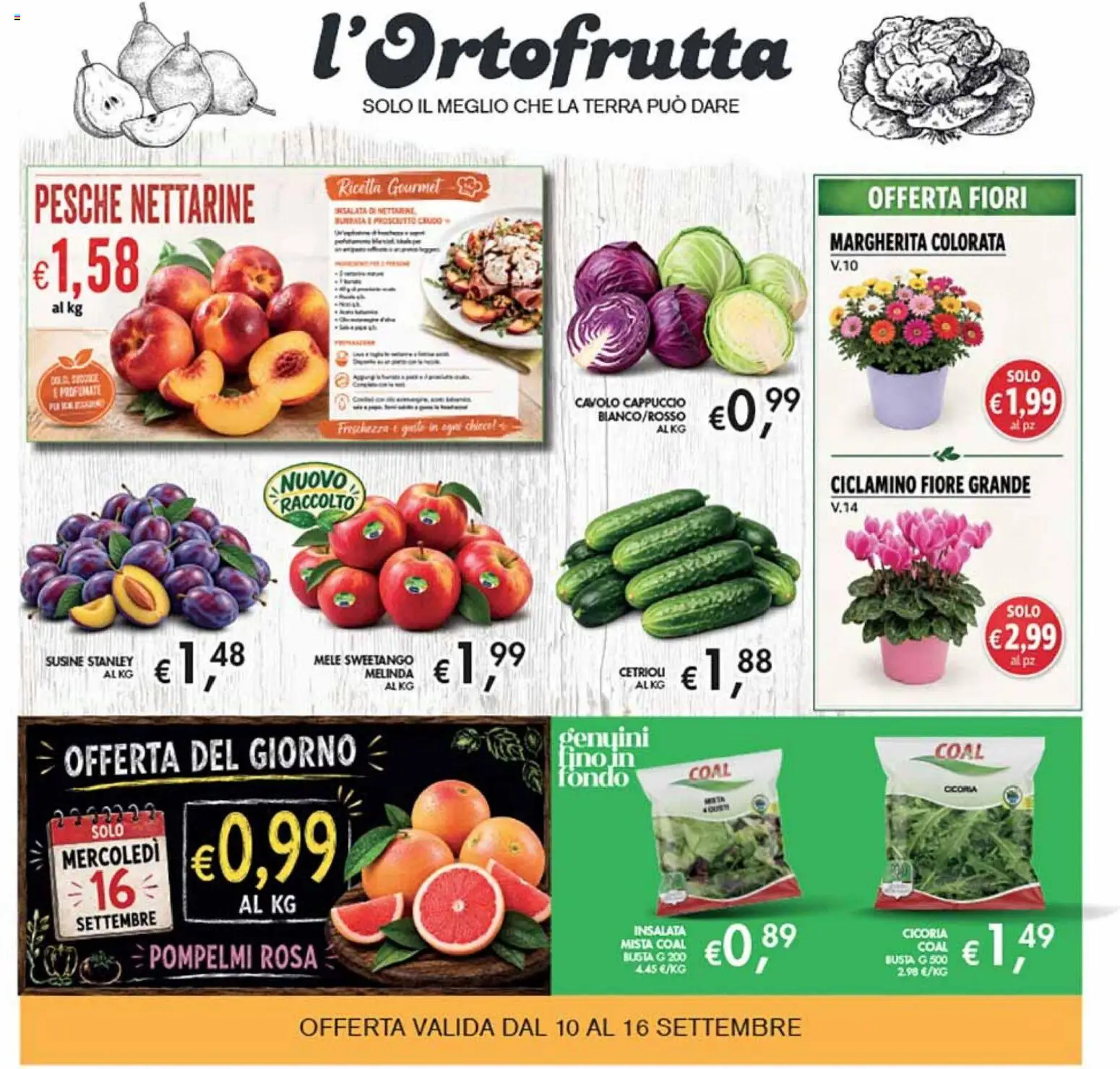 Volantino Coal del 10/09/2026 | Pagina: 6 | Prodotti: Cavolo, Fiori, Susine, Cavolo cappuccio