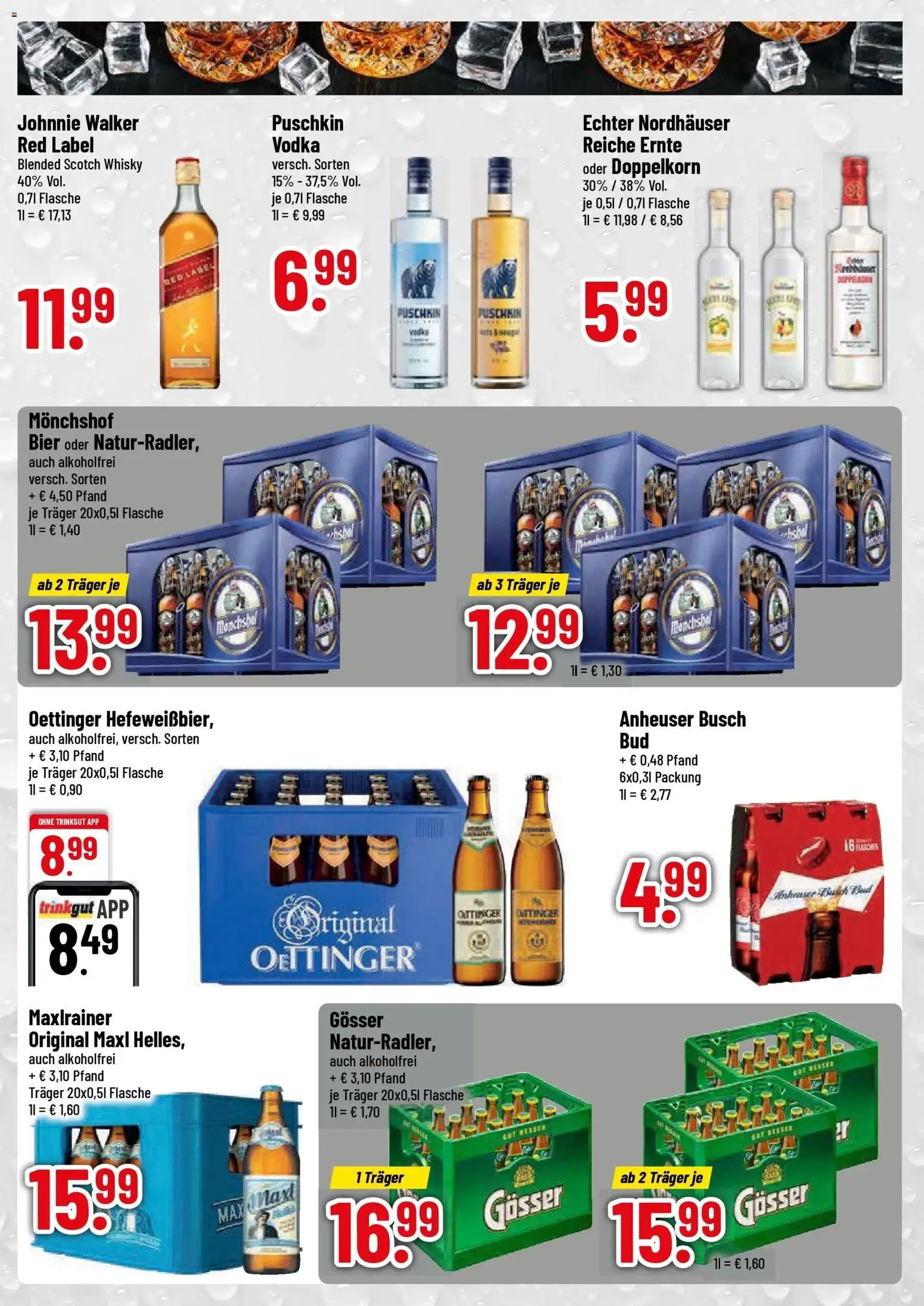 Trinkgut - trinkgut: Wochenangebote (ab 05.10.2026) » Angebote online | Seite: 3 | Produkte: Whisky, Oettinger, Vodka, Johnnie walker