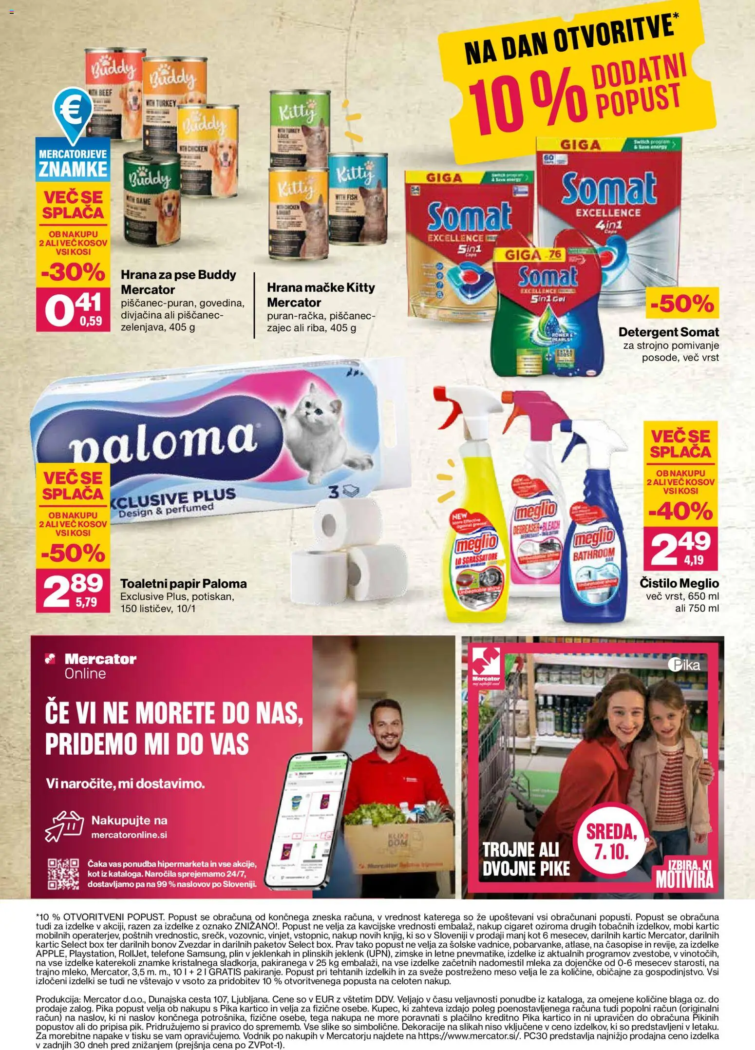 Novi Mercator katalog ponudbe – veljaven od 03.10.2026 | Stran: 4 | Izdelki: Hrana za pse, Toaletni papir, Detergent
