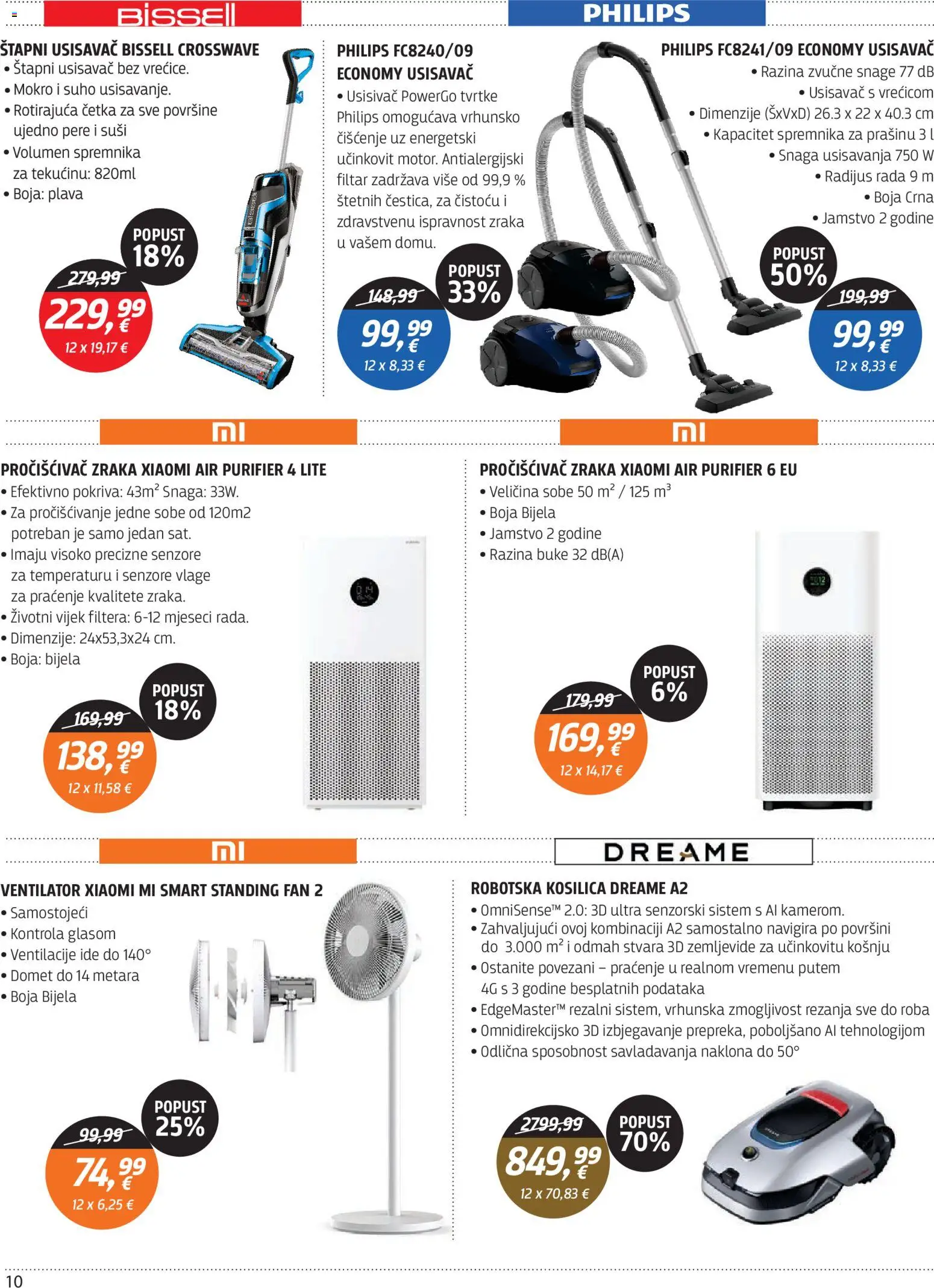 Centar Tehnike katalog | vrijedi od 04.05.2026 | Stranica: 10 | Proizvodi: Usisavač, Ventilator, Kosilica, Četka