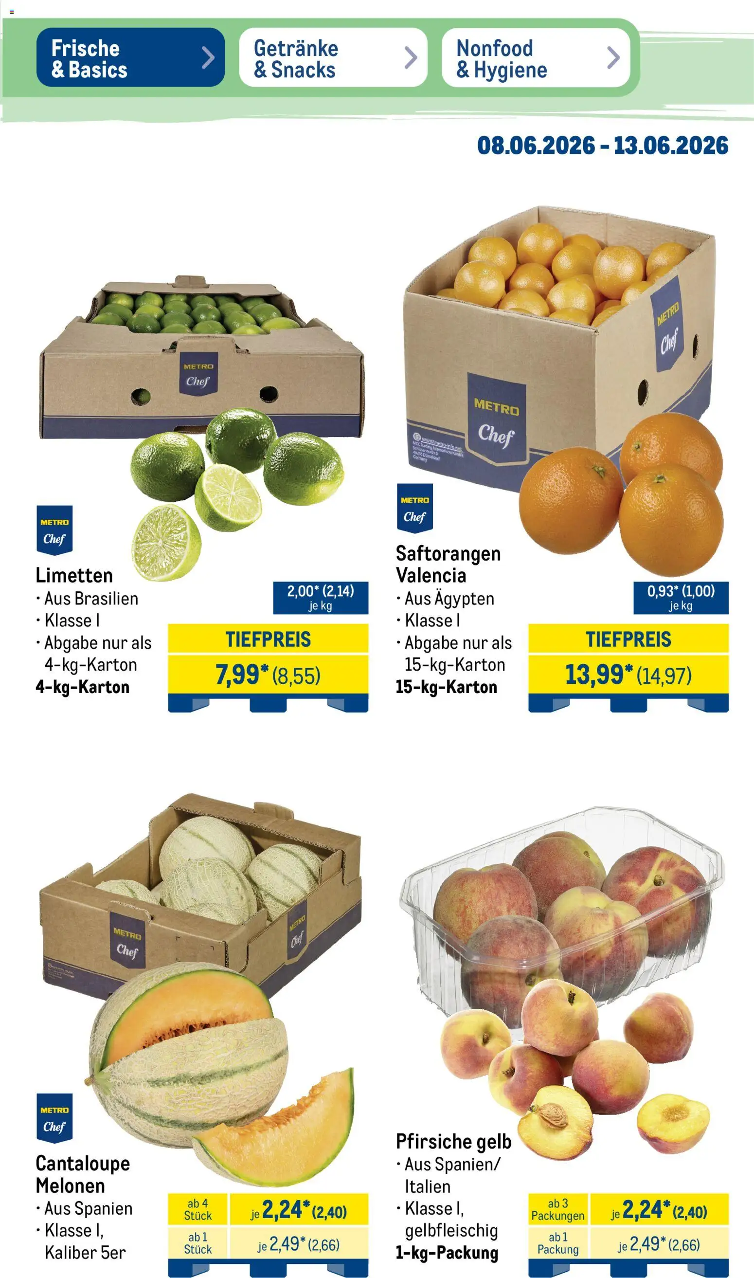 Metro Prospekt – gültig ab 08.06.2026 | Seite: 9 | Produkte: Limetten
