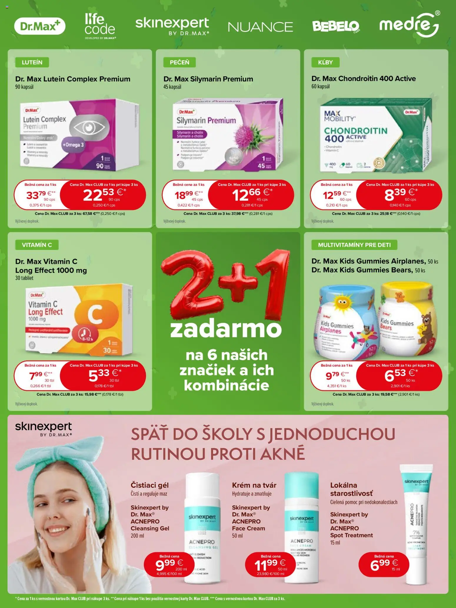 Nové Dr. Max akcie – leták je platný od 01.09.2026 | Strana: 13 | Produkty: Pečeň, Omega 3, Omega, Krém