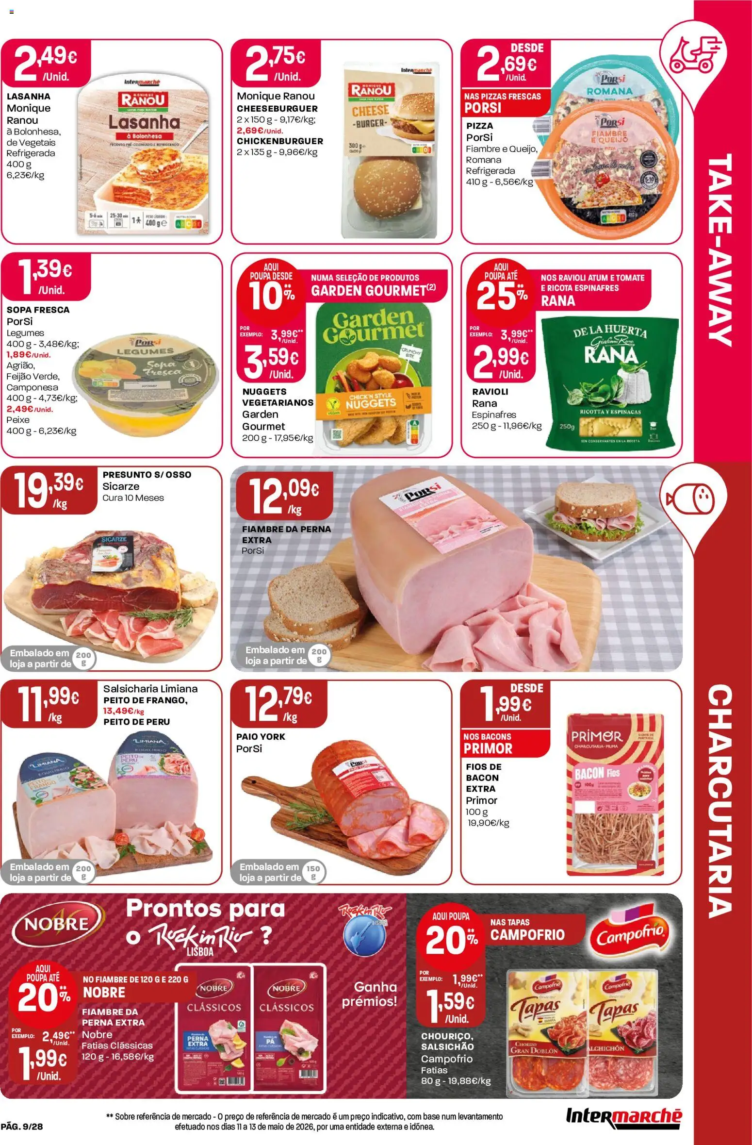 Intermarché Folheto Contact │ válido de 11.06.2026 | Página: 9 | Produtos: Espinafres, Peito de peru, Lasanha, Base
