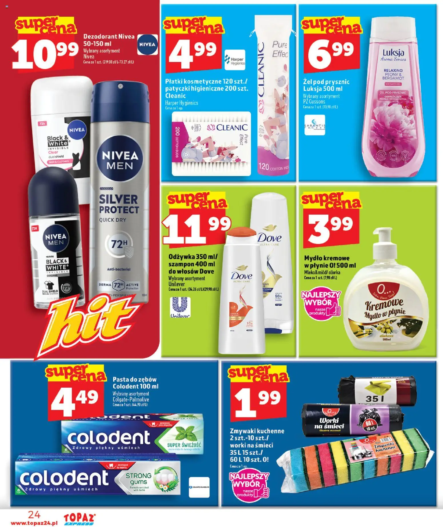 Topaz gazetka - Express od 18.06.2026 | Strona: 24 | Produkty: Toner, Mydło w płynie, Szampon, Odżywka