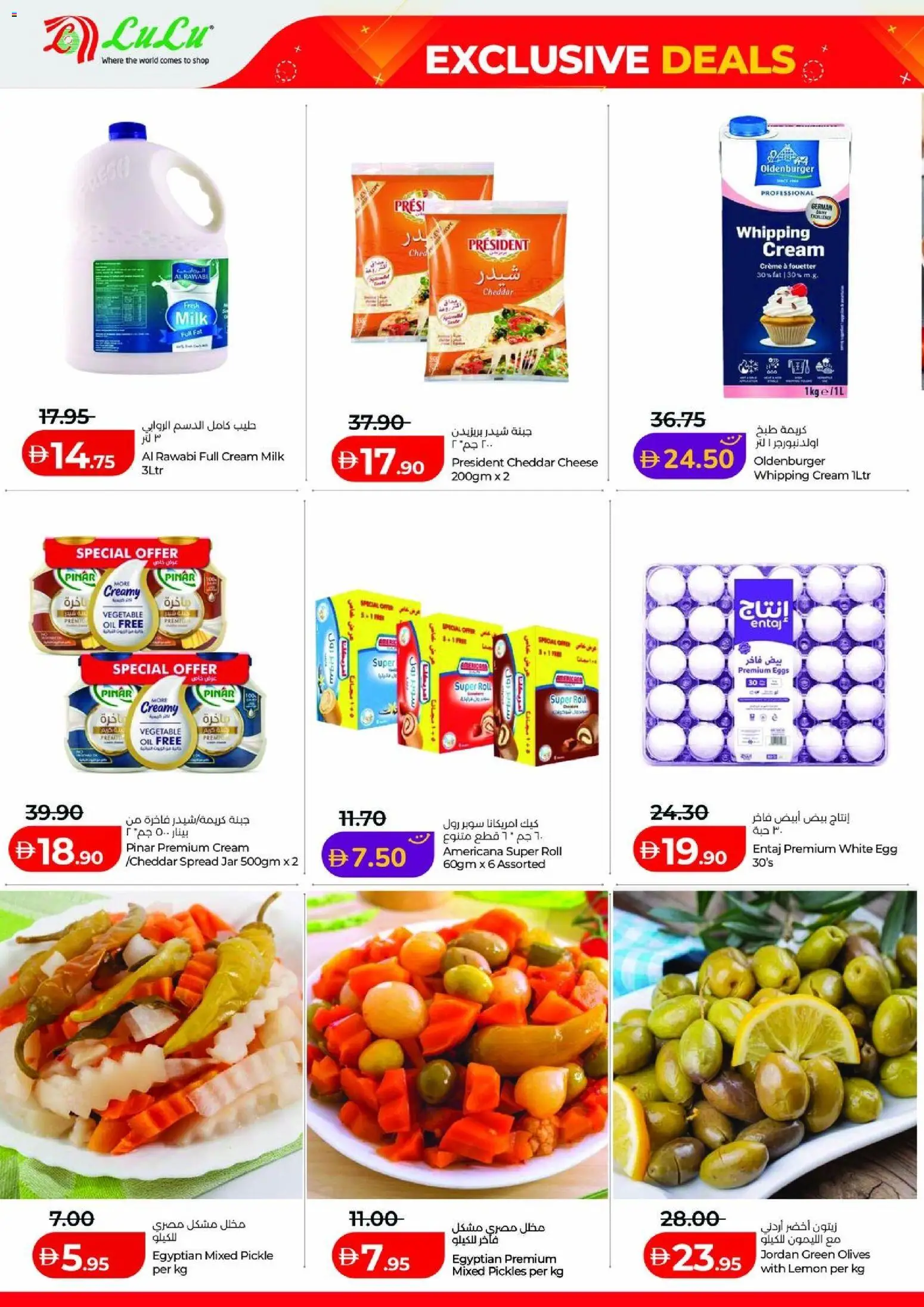 {H1} | Page: 8 | Products: Milk, Oil, Lemon, Pickles