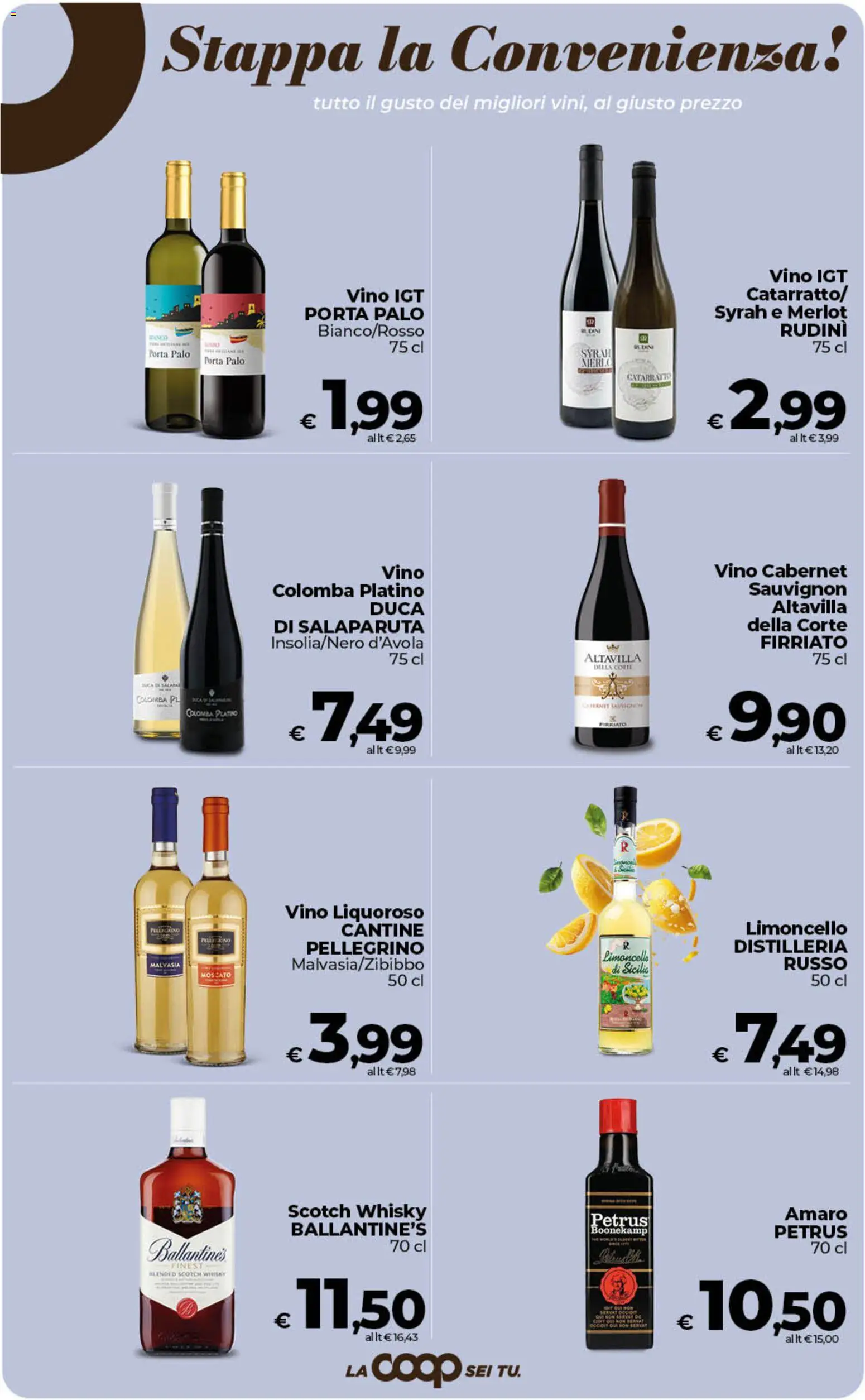 Volantino COOP del 13/10/2026 | Pagina: 29 | Prodotti: Whisky, Ballantine’s, Vino, Amaro