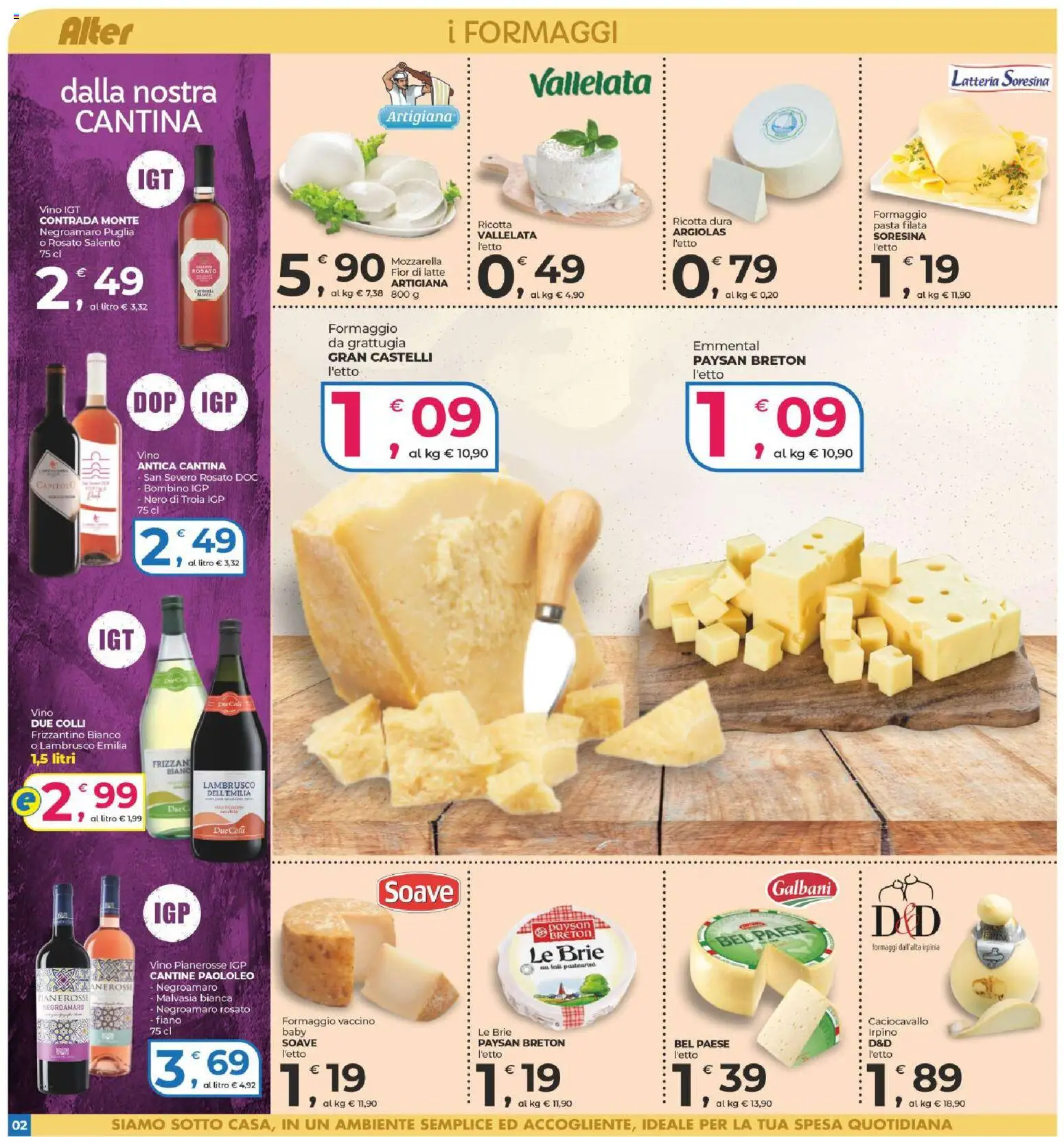 Volantino Alter Discount del 20/08/2026 | Pagina: 2 | Prodotti: Grattugia, Formaggio, Ricotta, Lambrusco