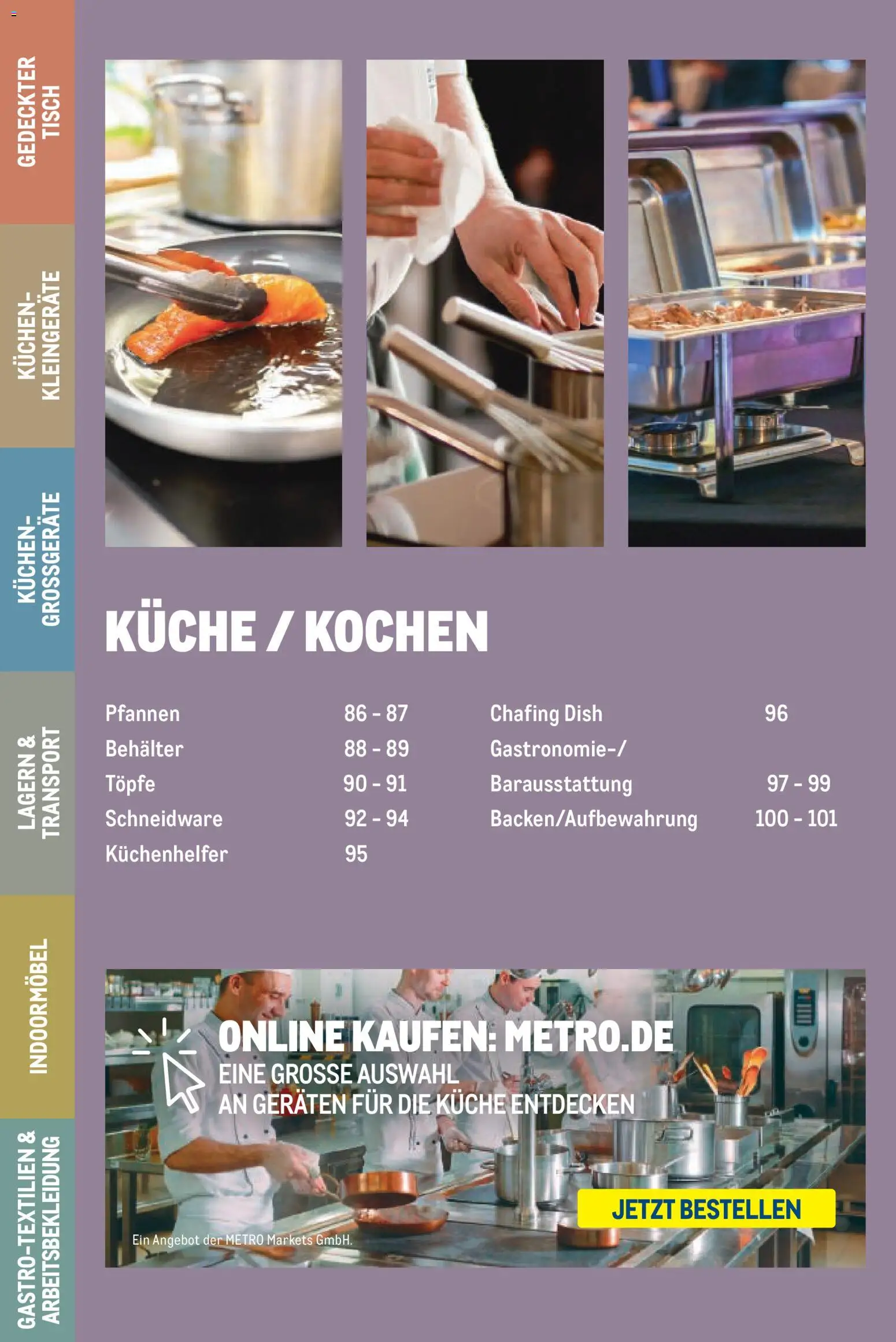 Metro Non Food Sortiment – gültig ab 15.06.2026 | Seite: 84 | Produkte: Tisch, Küche, Kuchen