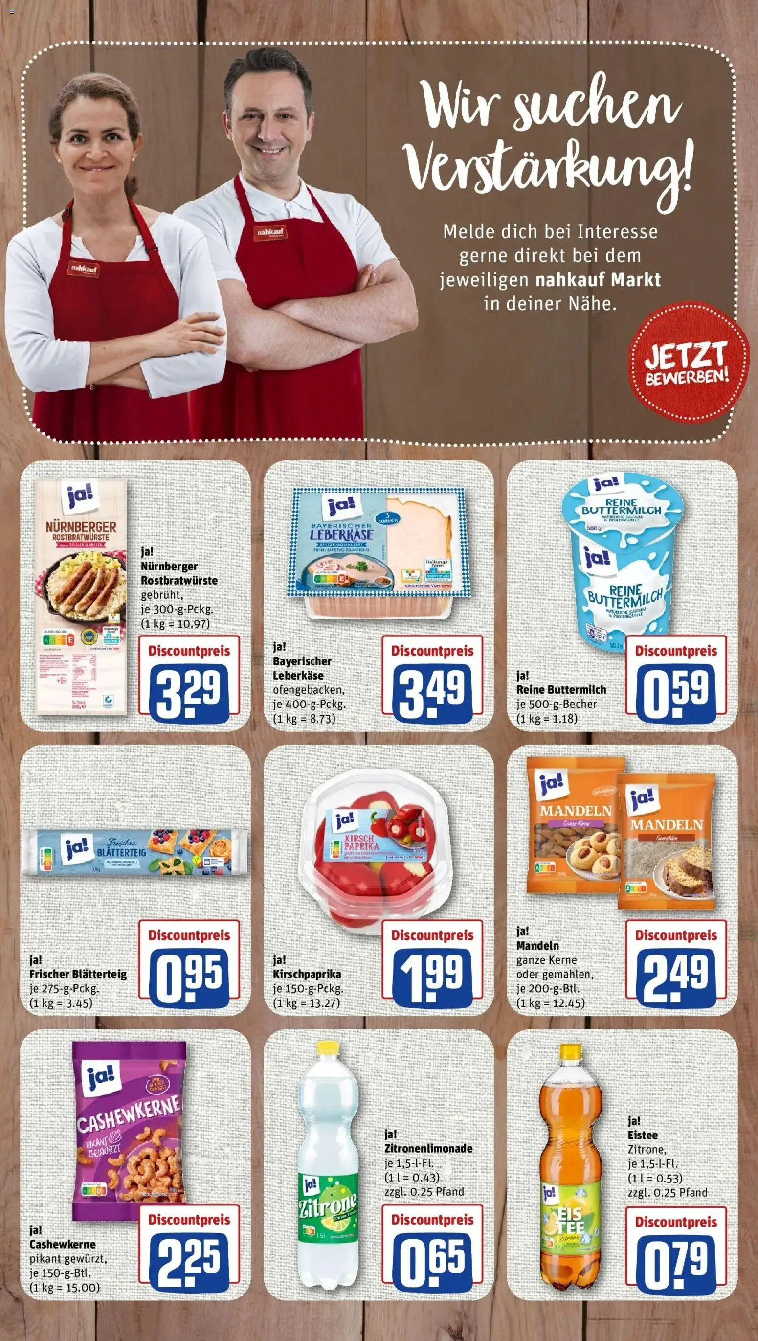 REWE Prospekt ab 17.08.2026 zum Blättern » Angebote | Seite: 7 | Produkte: Mandeln, Paprika, Zitrone, Leberkase