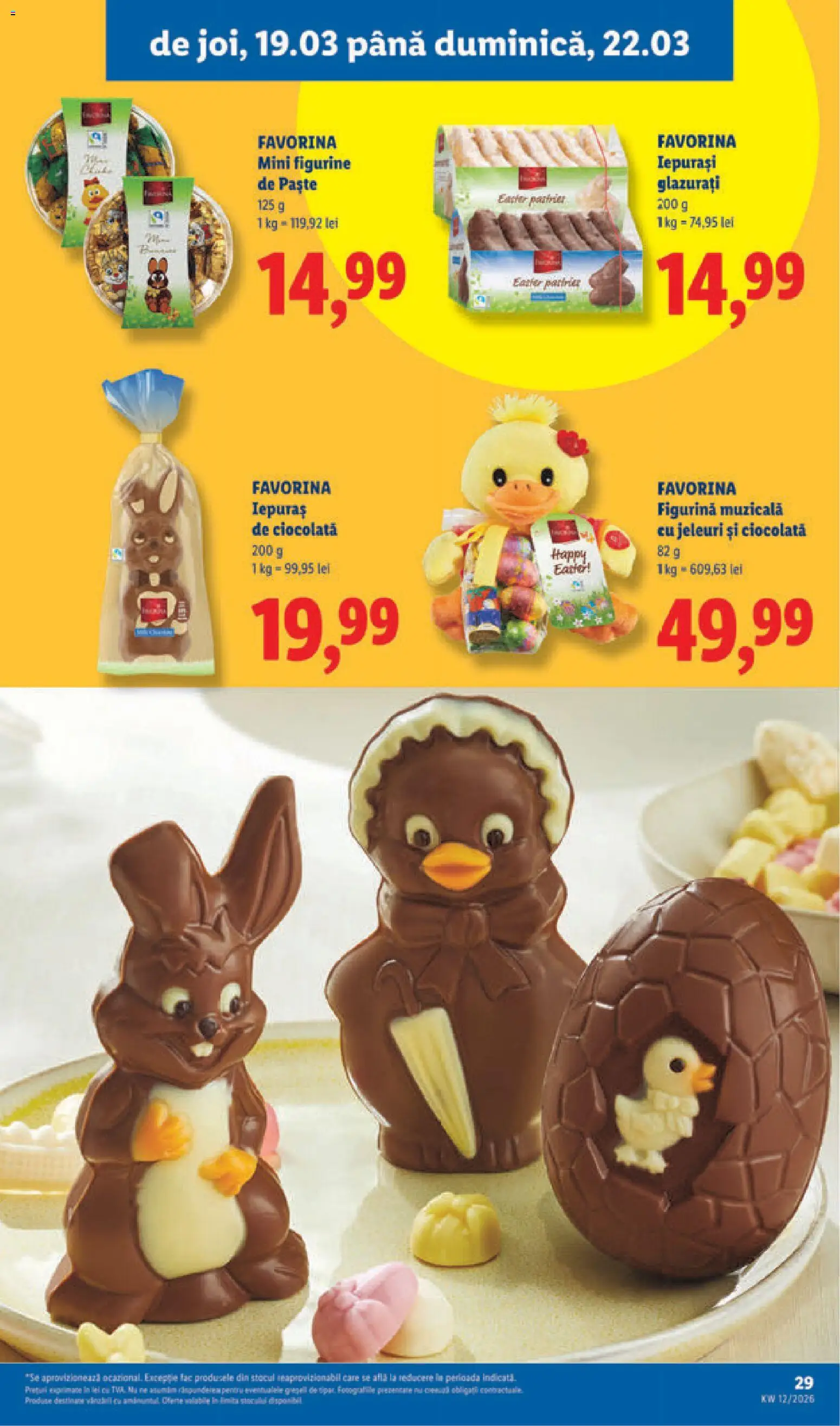 Noul catalog Lidl – valabil de la 16.03.2026 | Pagină: 29 | Produse: Ciocolată, Paste, Jeleuri
