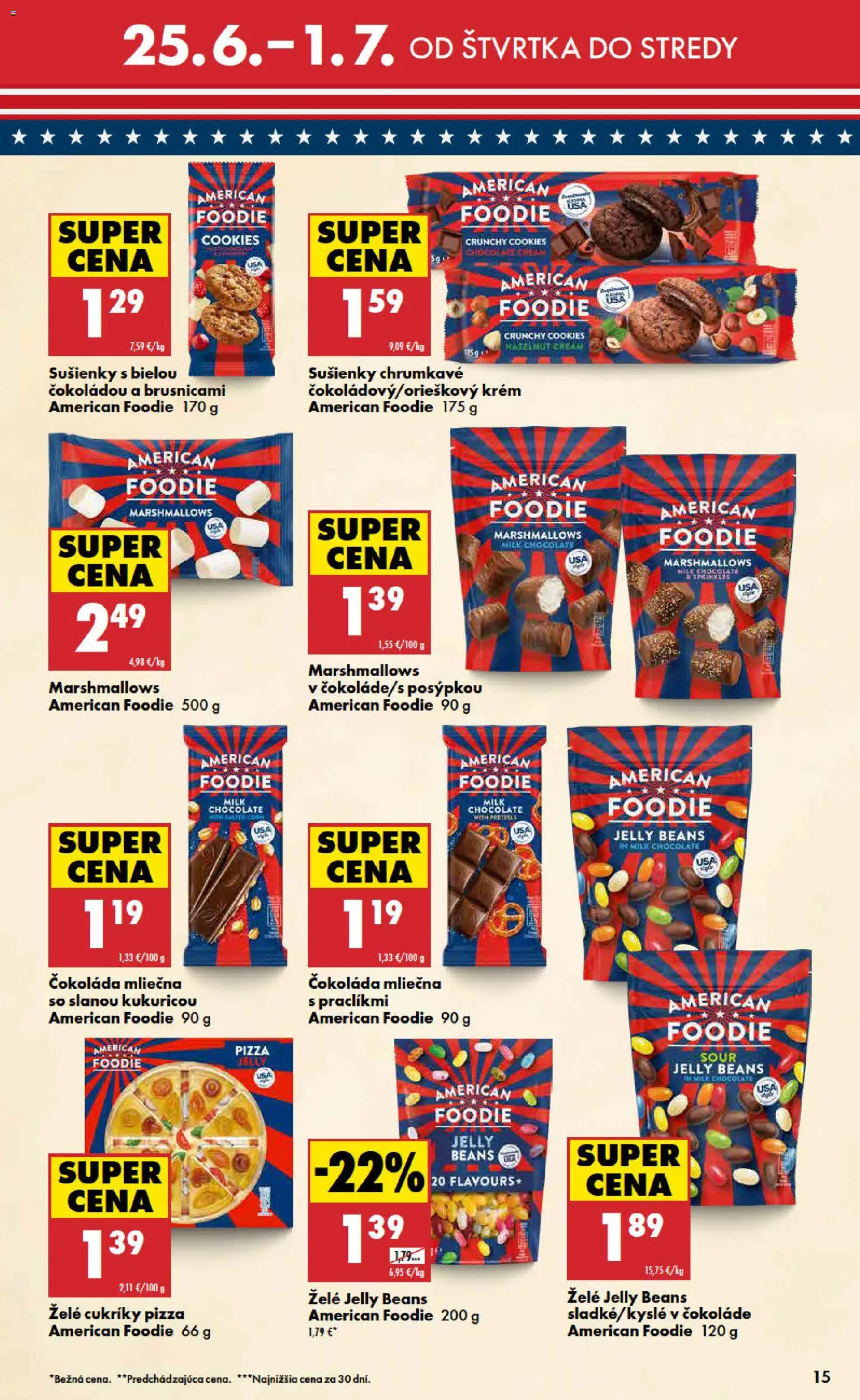Nové Biedronka akcie – leták je platný od 25.06.2026 | Strana: 15 | Produkty: Pizza, Čokoláda, Cukríky, Krém