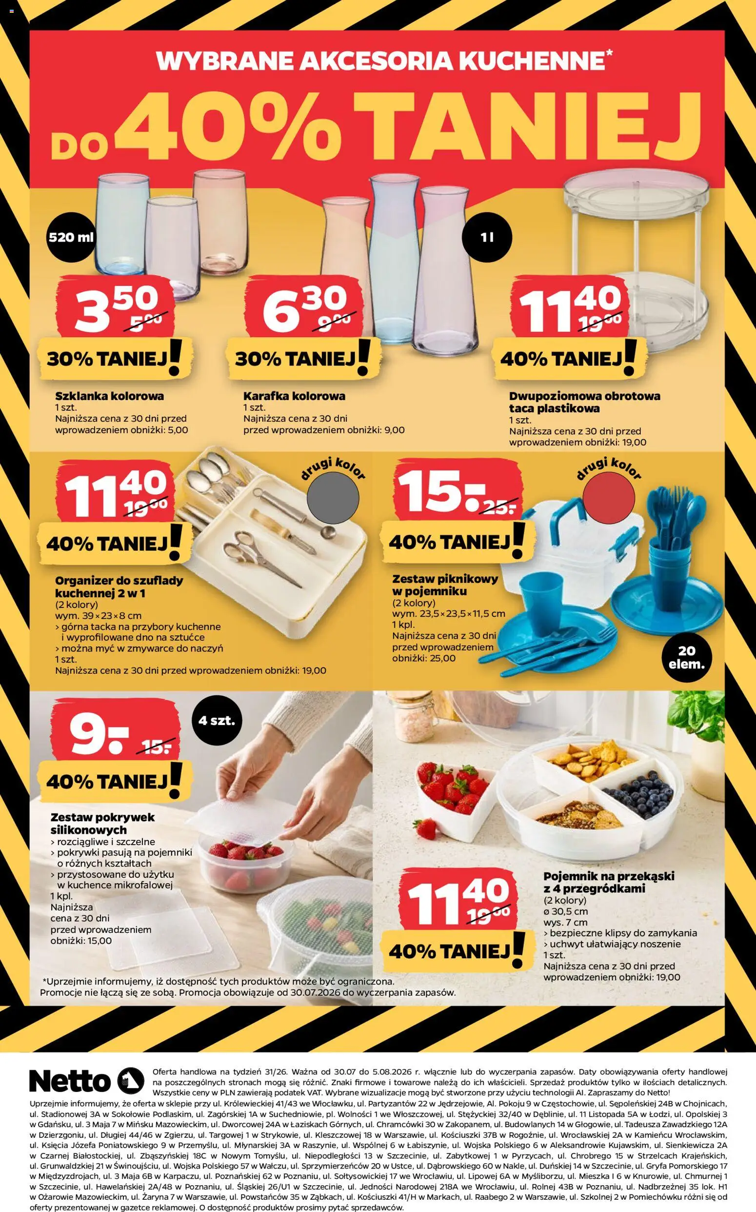 Netto gazetka od czwartku NonFood od 30.07.2026 | Strona: 8 | Produkty: Szklanka, Zestaw piknikowy, Sztućce