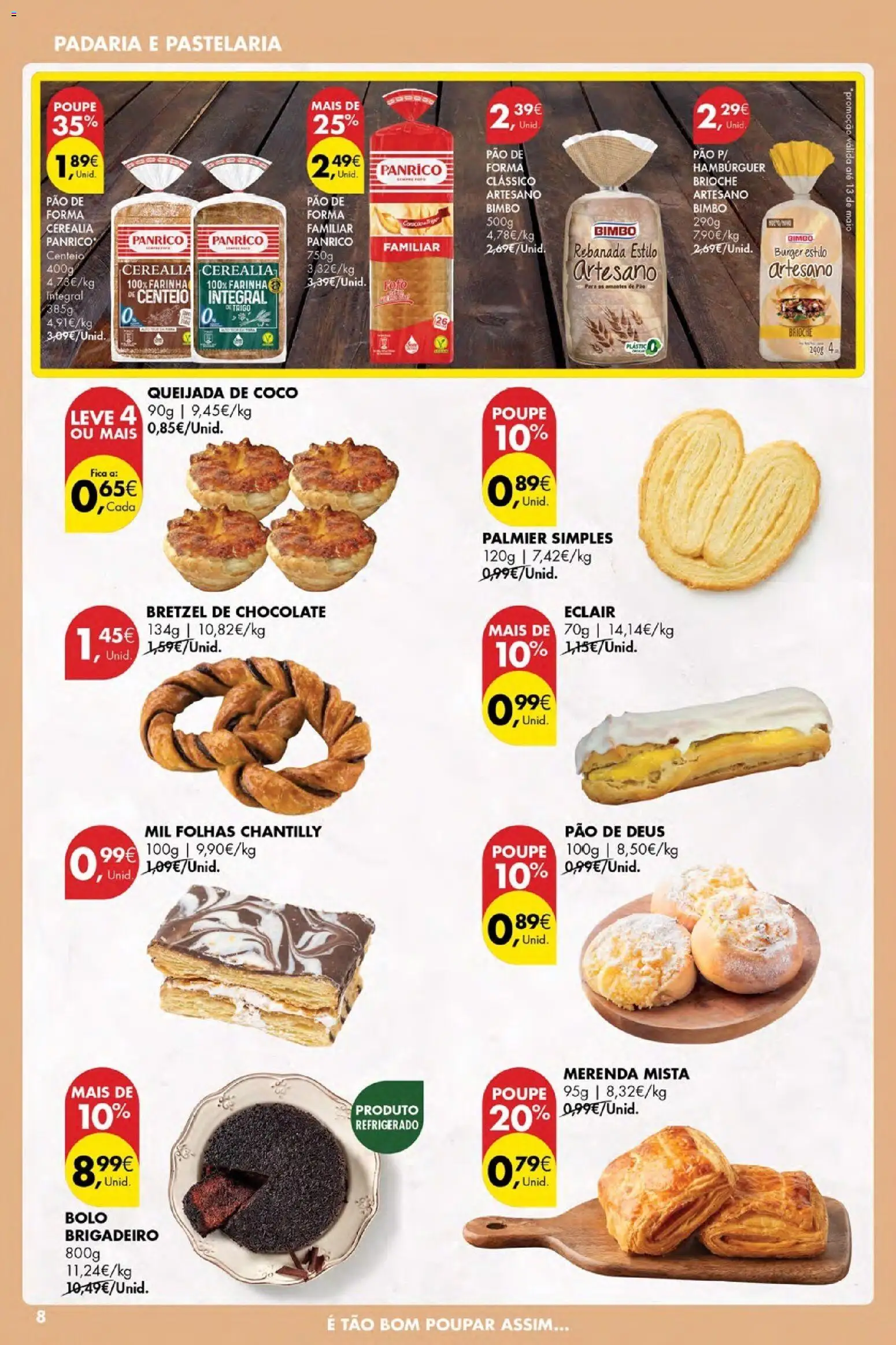 Pingo Doce Poupe Esta Semana Açores │ válido de 30.04.2026 | Página: 8 | Produtos: Bolo, Hambúrguer, Pão, Chocolate