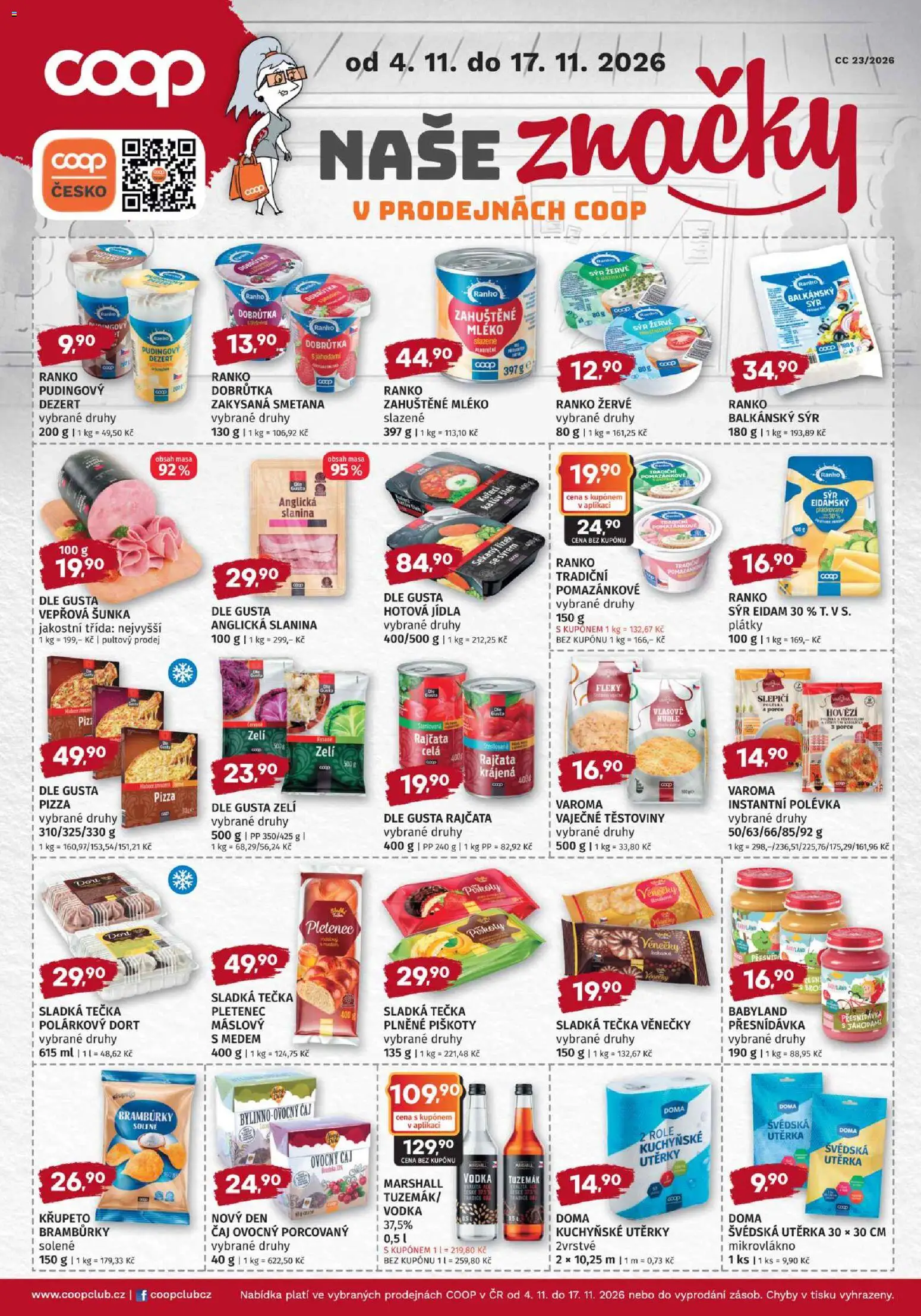 Konzum leták od 04.11.2026 | Strana: 5 | Produkty: Hovězí, Sýr, Kuchyňské utěrky, Zelí