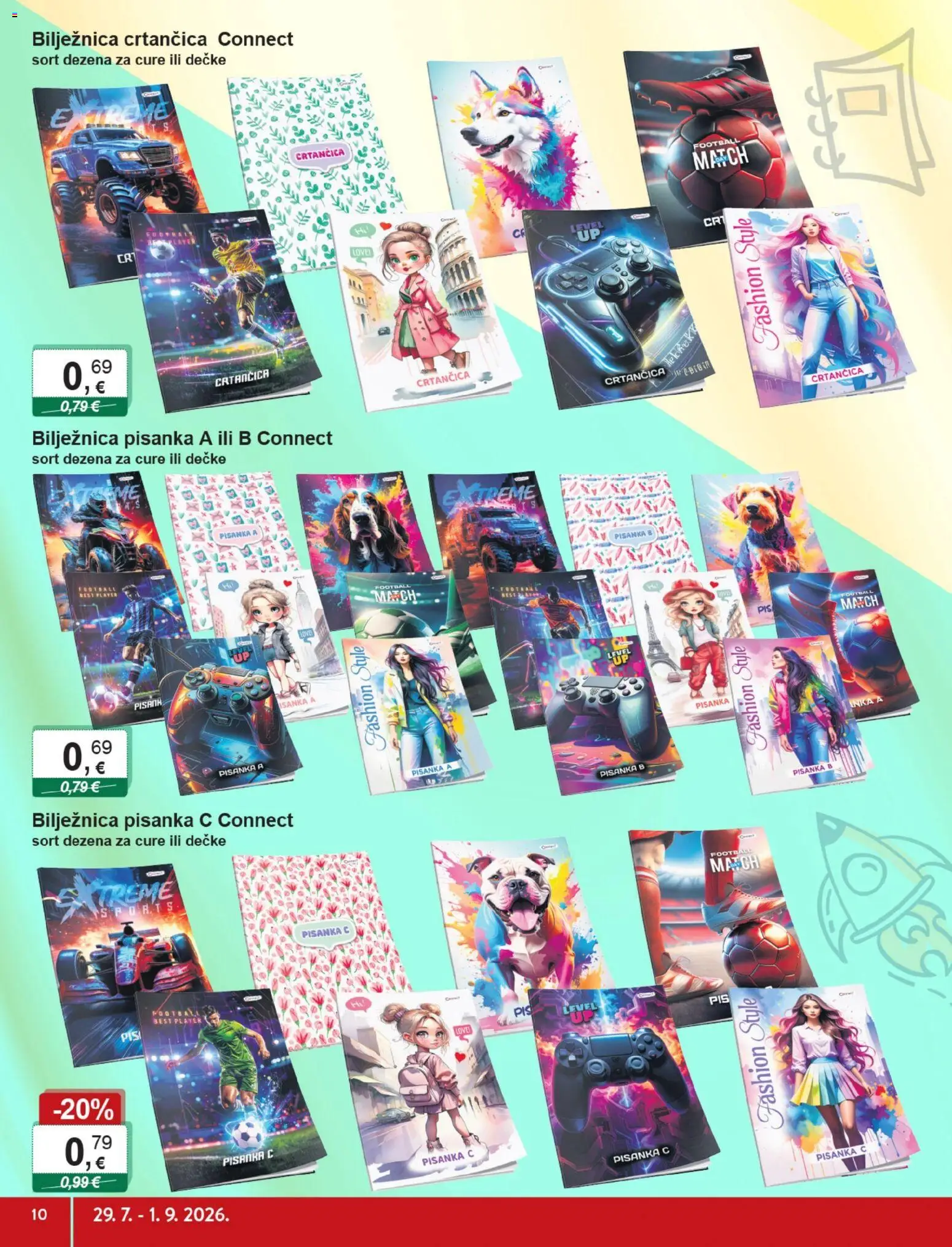 KTC katalog | vrijedi od 29.07.2026 | Stranica: 10 | Proizvodi: Bilježnica, Pisanka, Crtančica